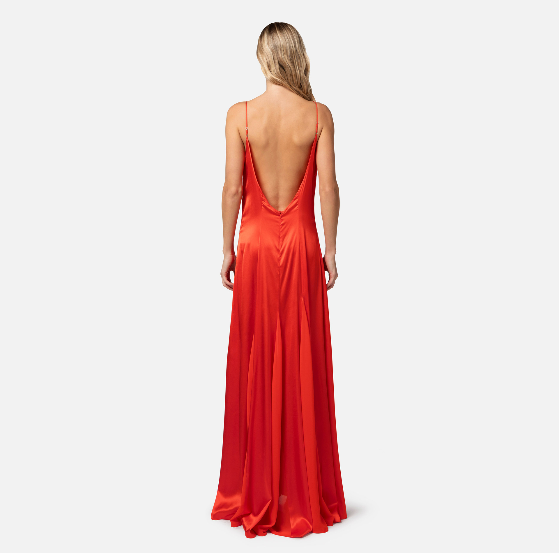 Silk red carpet dress - Elisabetta Franchi® Outlet