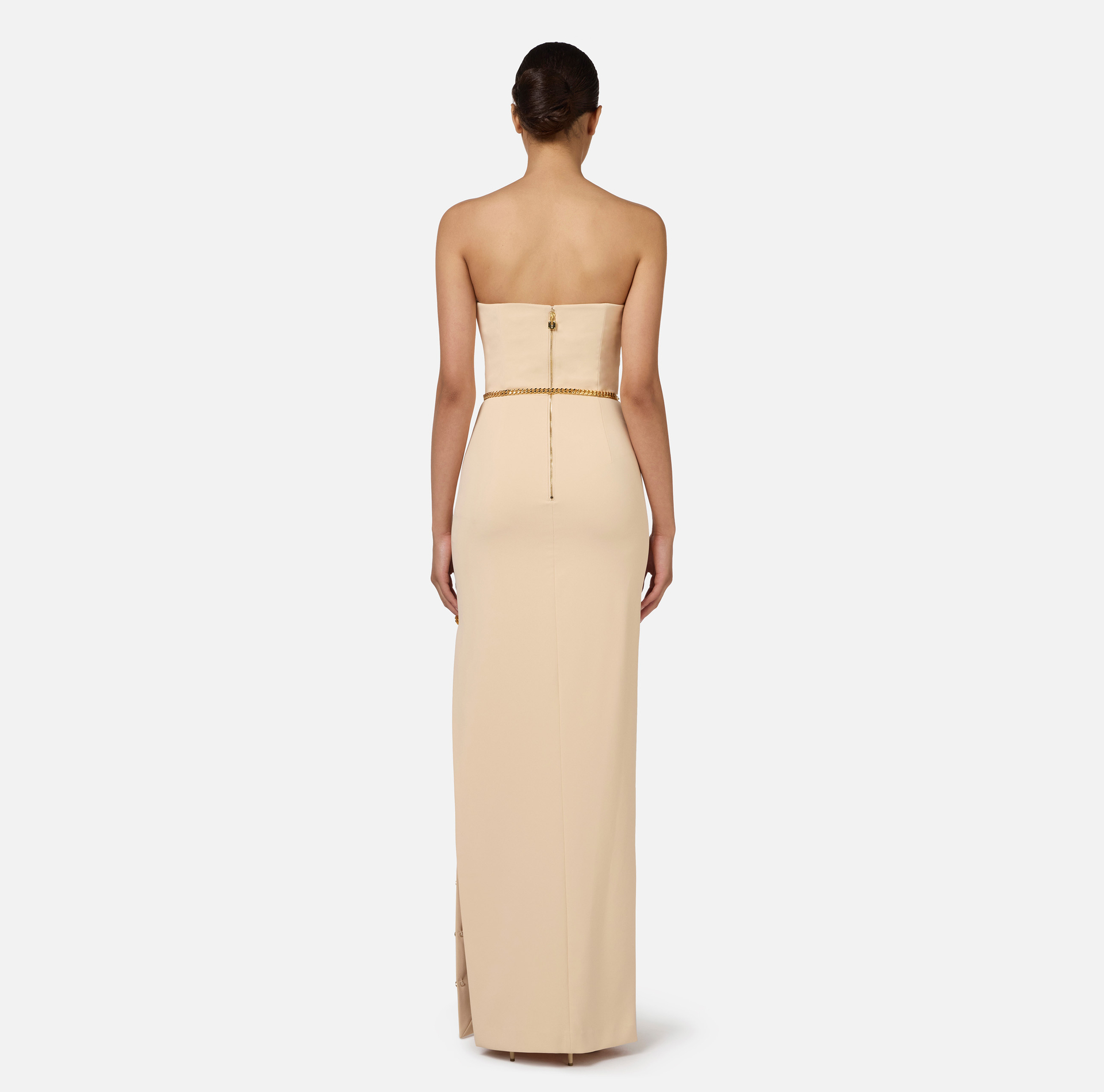Robe Red Carpet en crêpe avec décolleté bustier | Elisabetta Franchi® Outlet