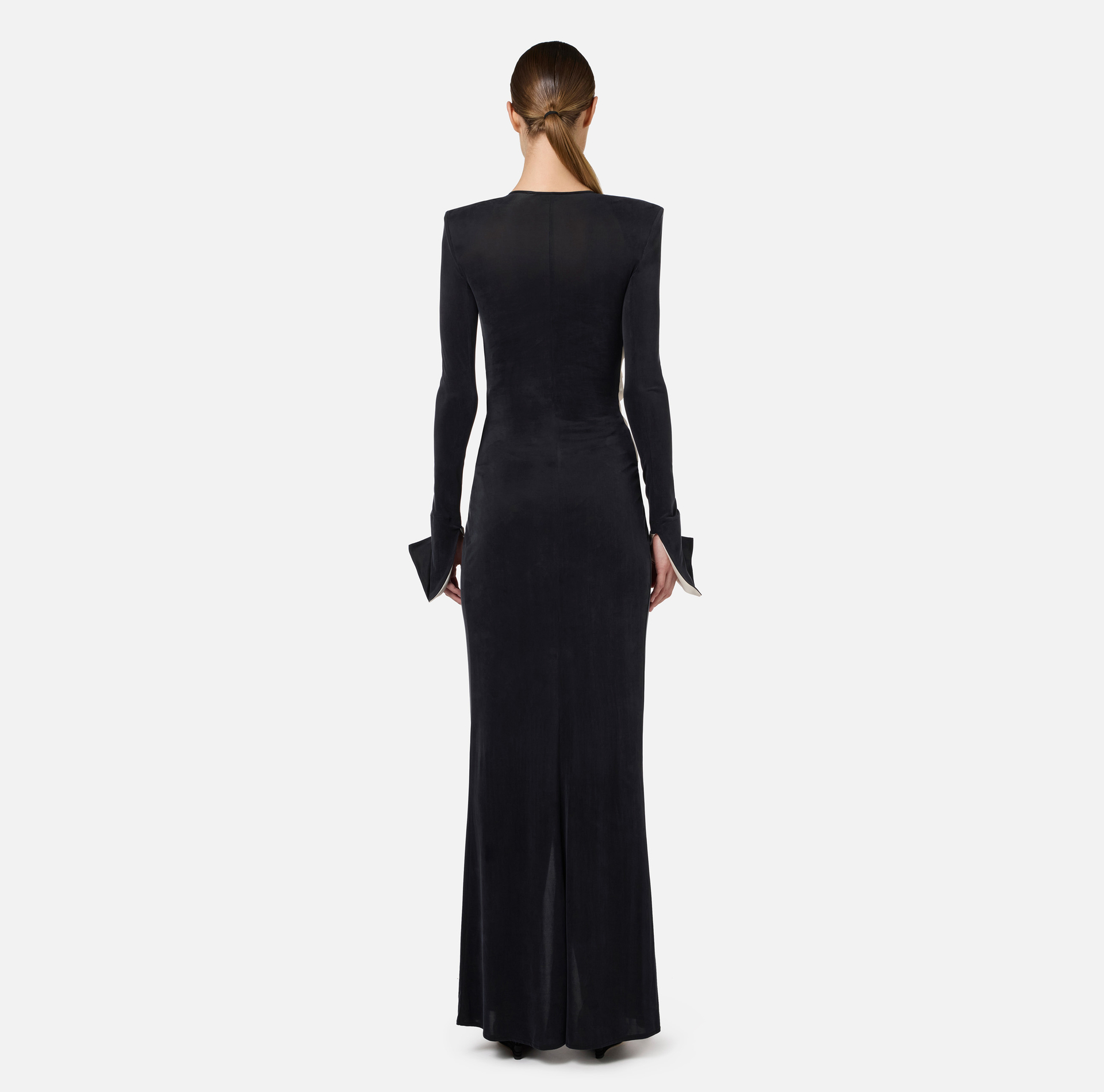 Red Carpet-Kleid aus Jersey mit Raffung und Schärpe | Elisabetta Franchi® Outlet