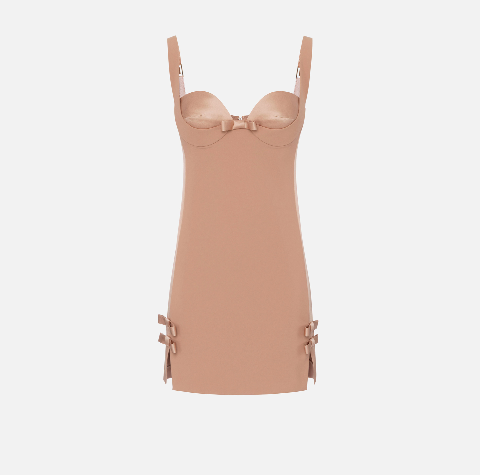 Mini-dress in crêpe fabric with bows - Elisabetta Franchi® Outlet
