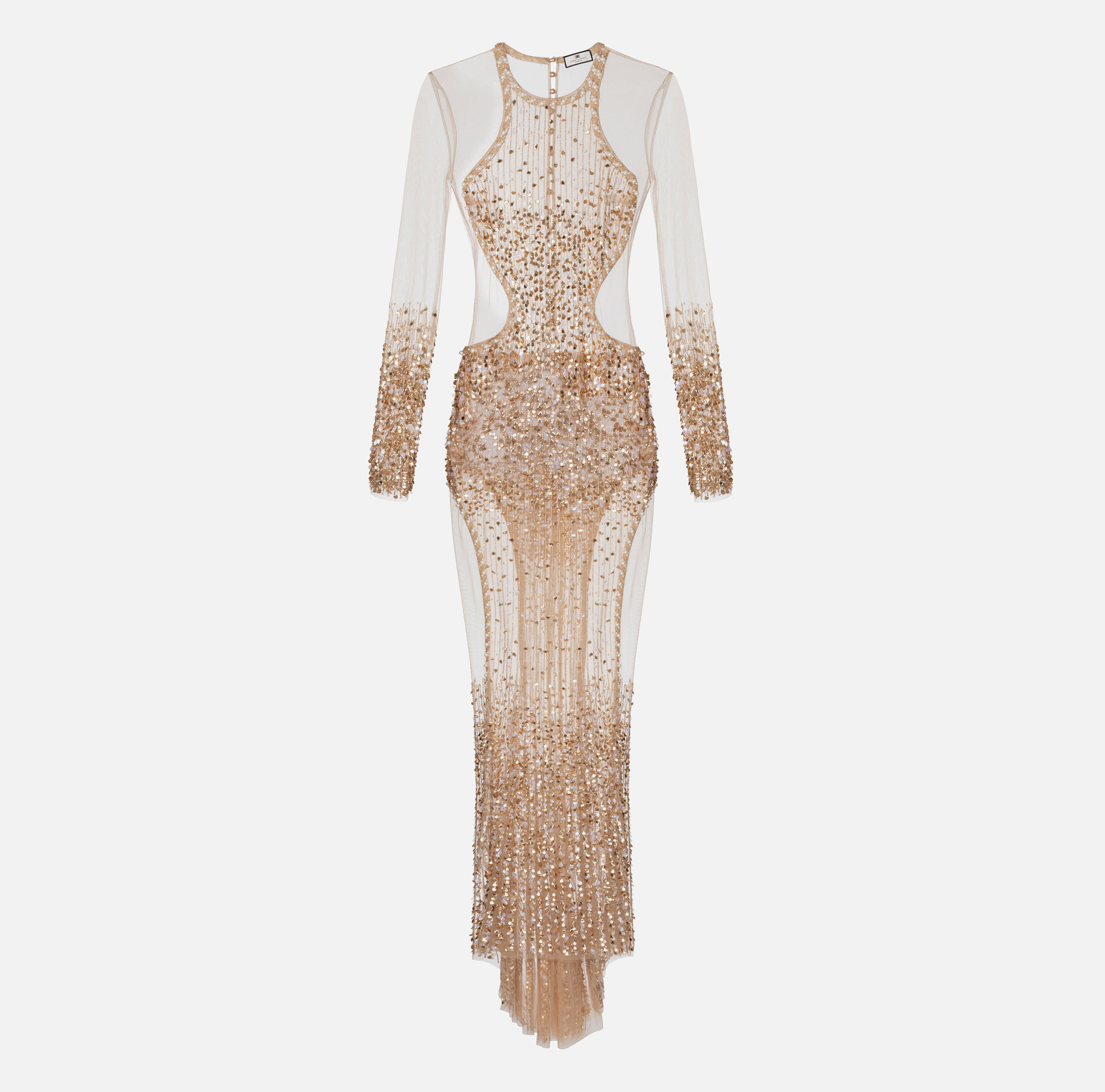 Red Carpet embroidered mermaid line dress - Elisabetta Franchi® Outlet