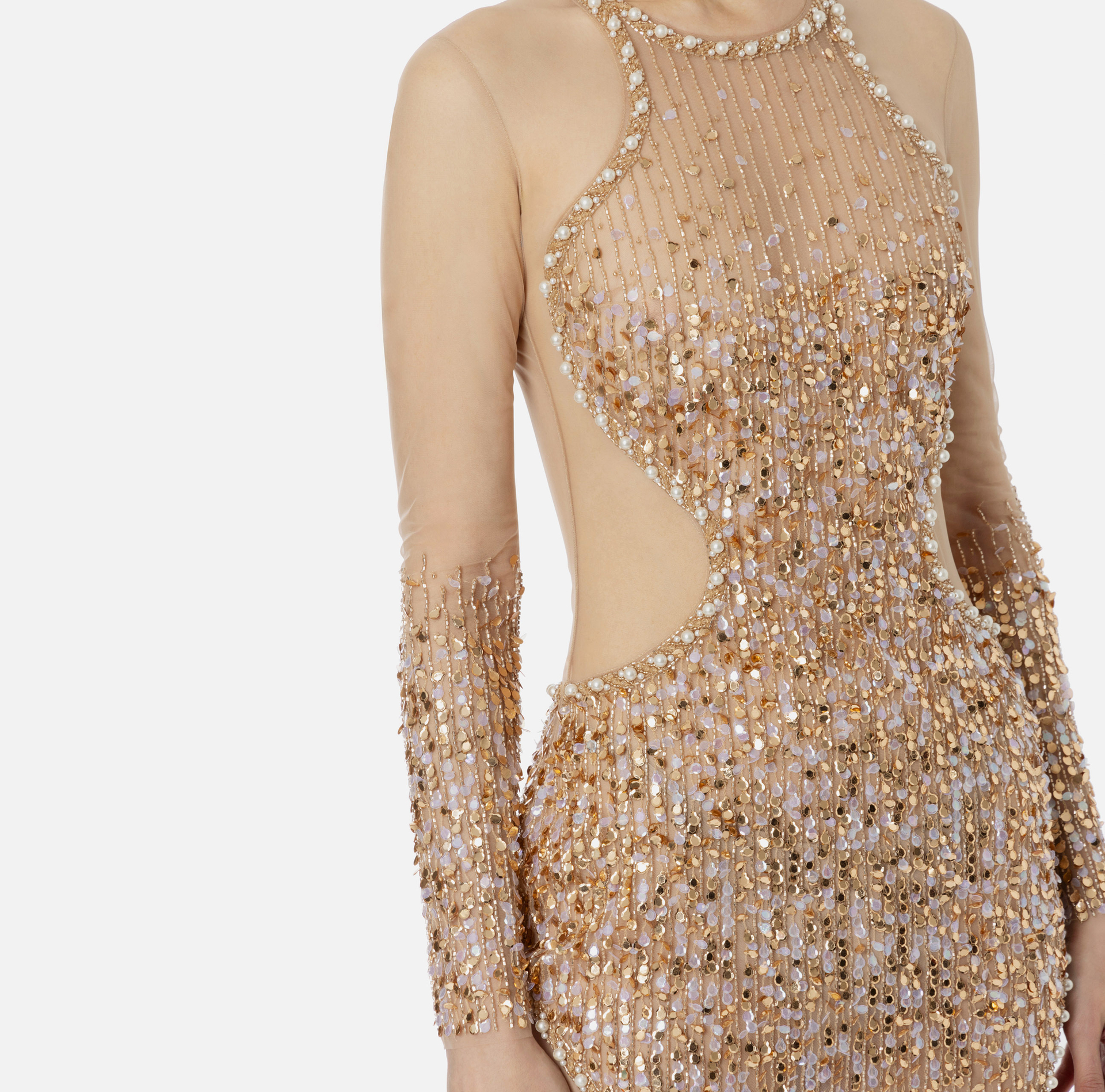 Red Carpet embroidered mermaid line dress - Elisabetta Franchi® Outlet