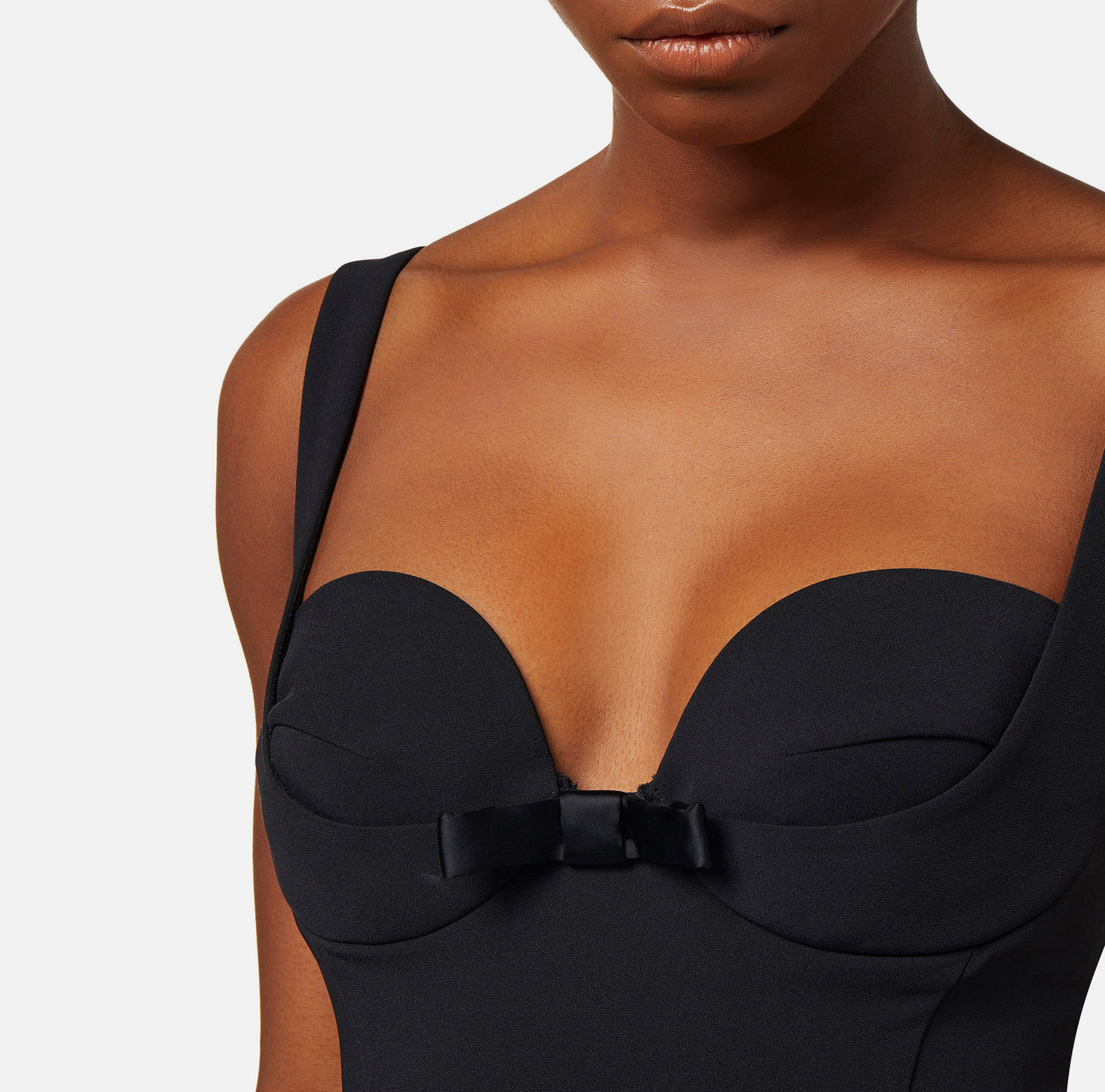 Crepe dress with bow - Elisabetta Franchi® Outlet