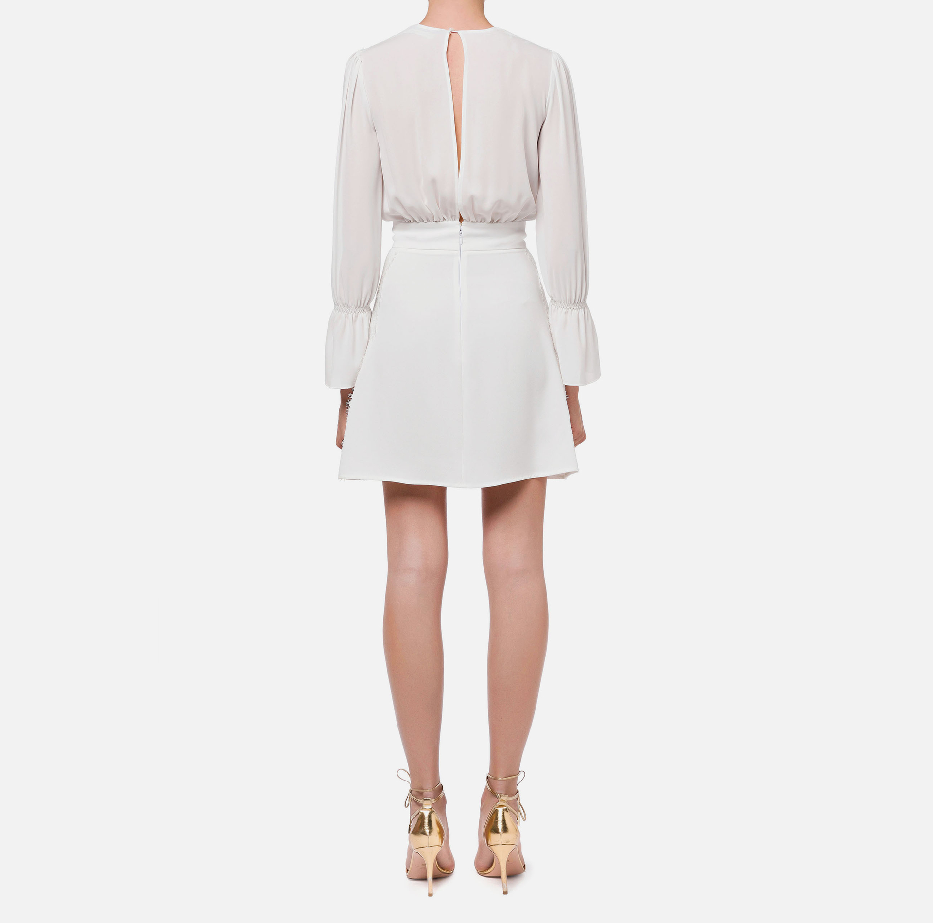Kleid in Georgette - Elisabetta Franchi® Outlet