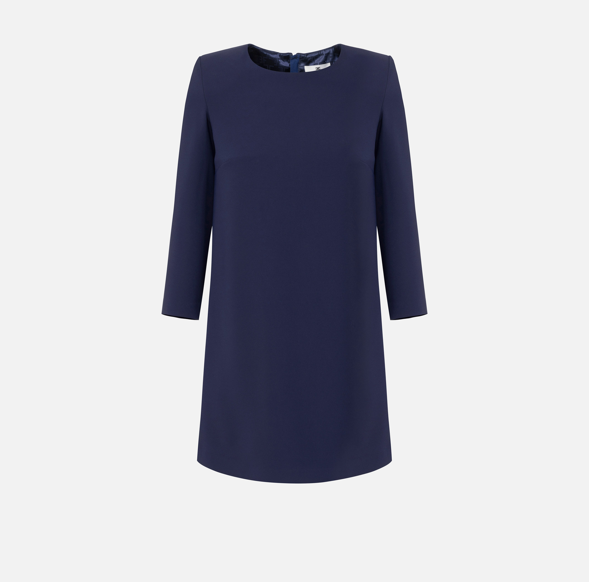 Mini-robe sac en crêpe avec insert en voile | Elisabetta Franchi® Outlet