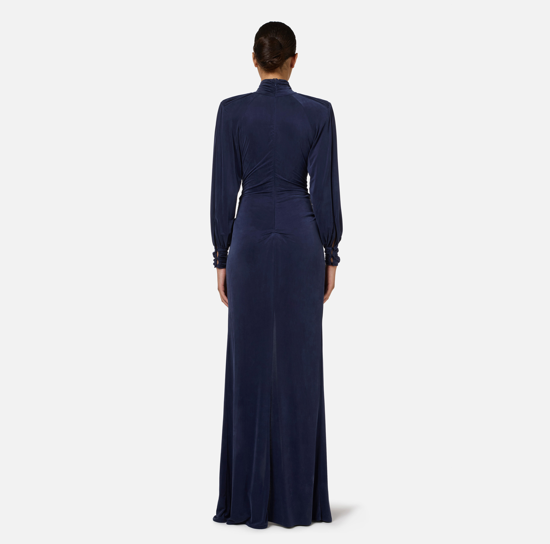 Vestido Red Carpet de punto cupro con nudo | Elisabetta Franchi® Outlet