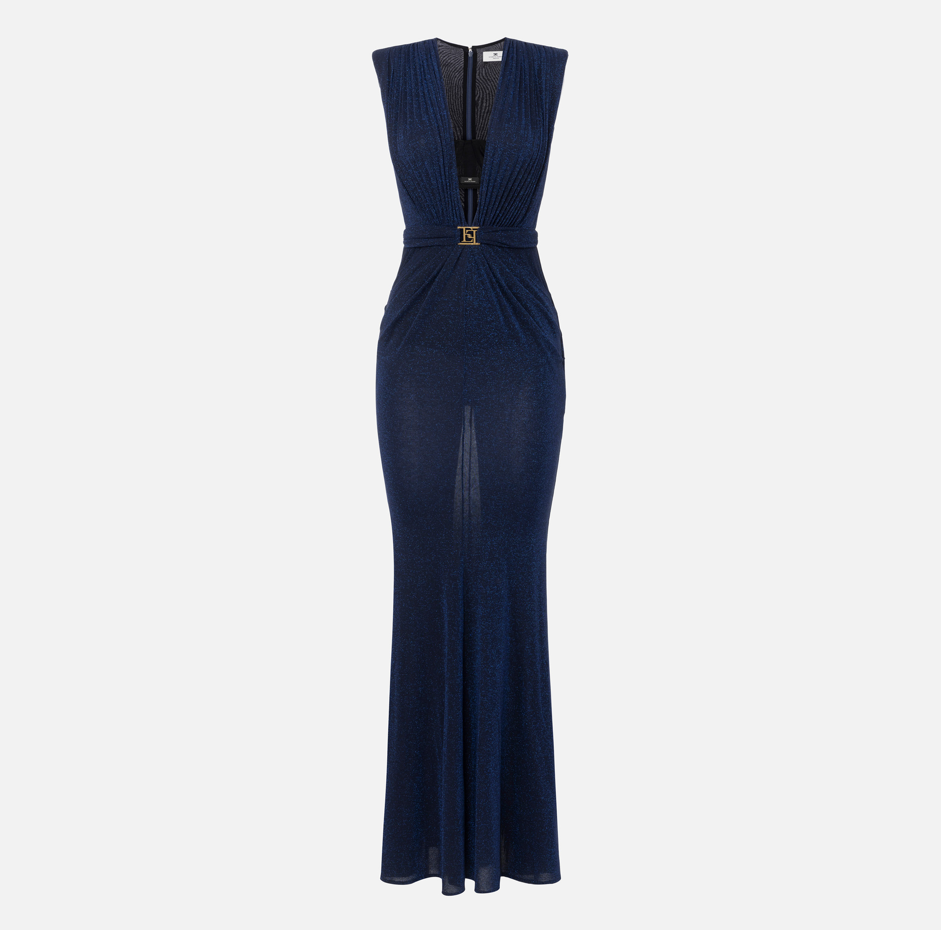 Red carpet dress in lurex jersey with bra | Elisabetta Franchi® Outlet