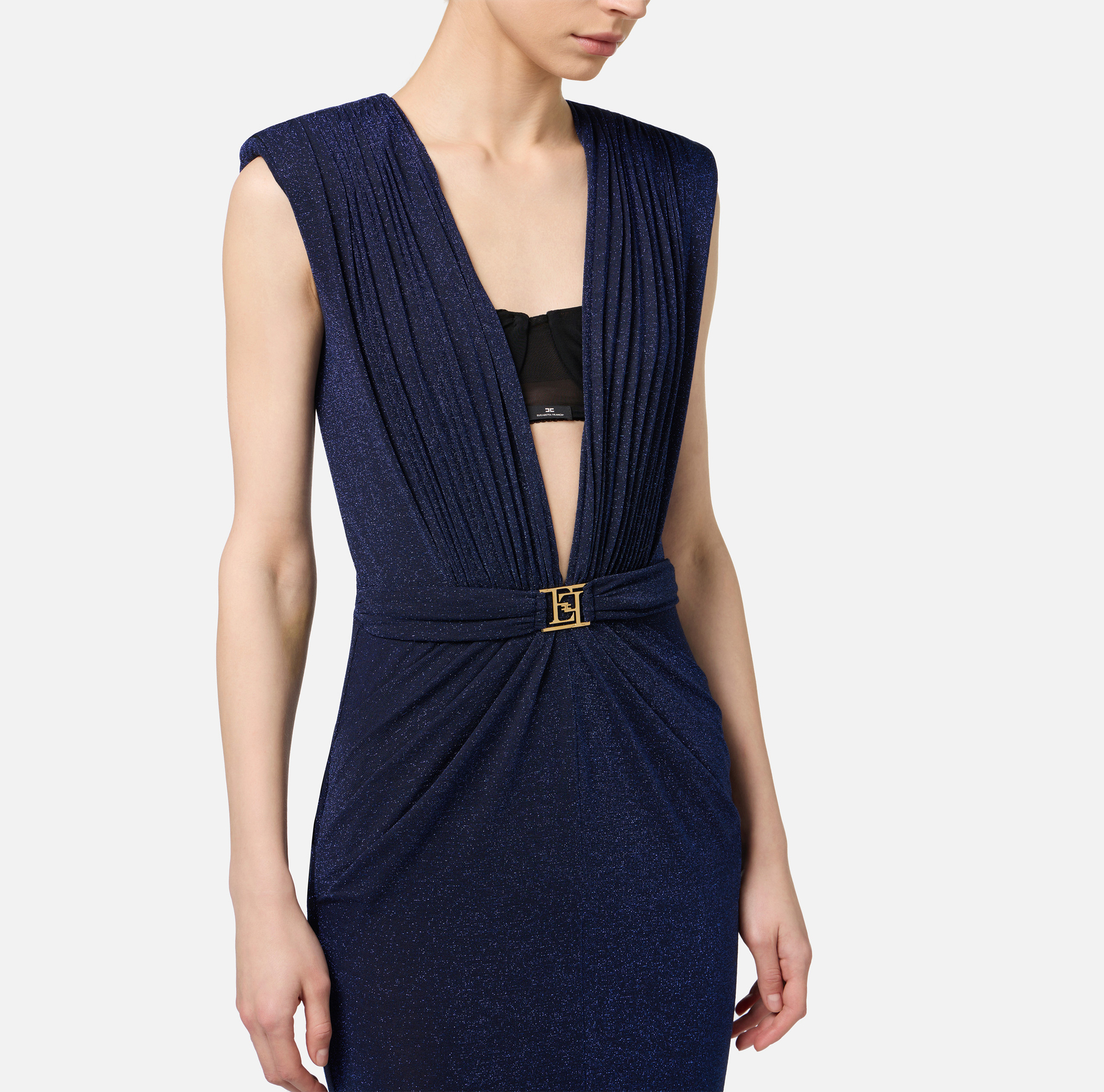 Robe Red Carpet en jersey lurex avec soutien-gorge | Elisabetta Franchi® Outlet