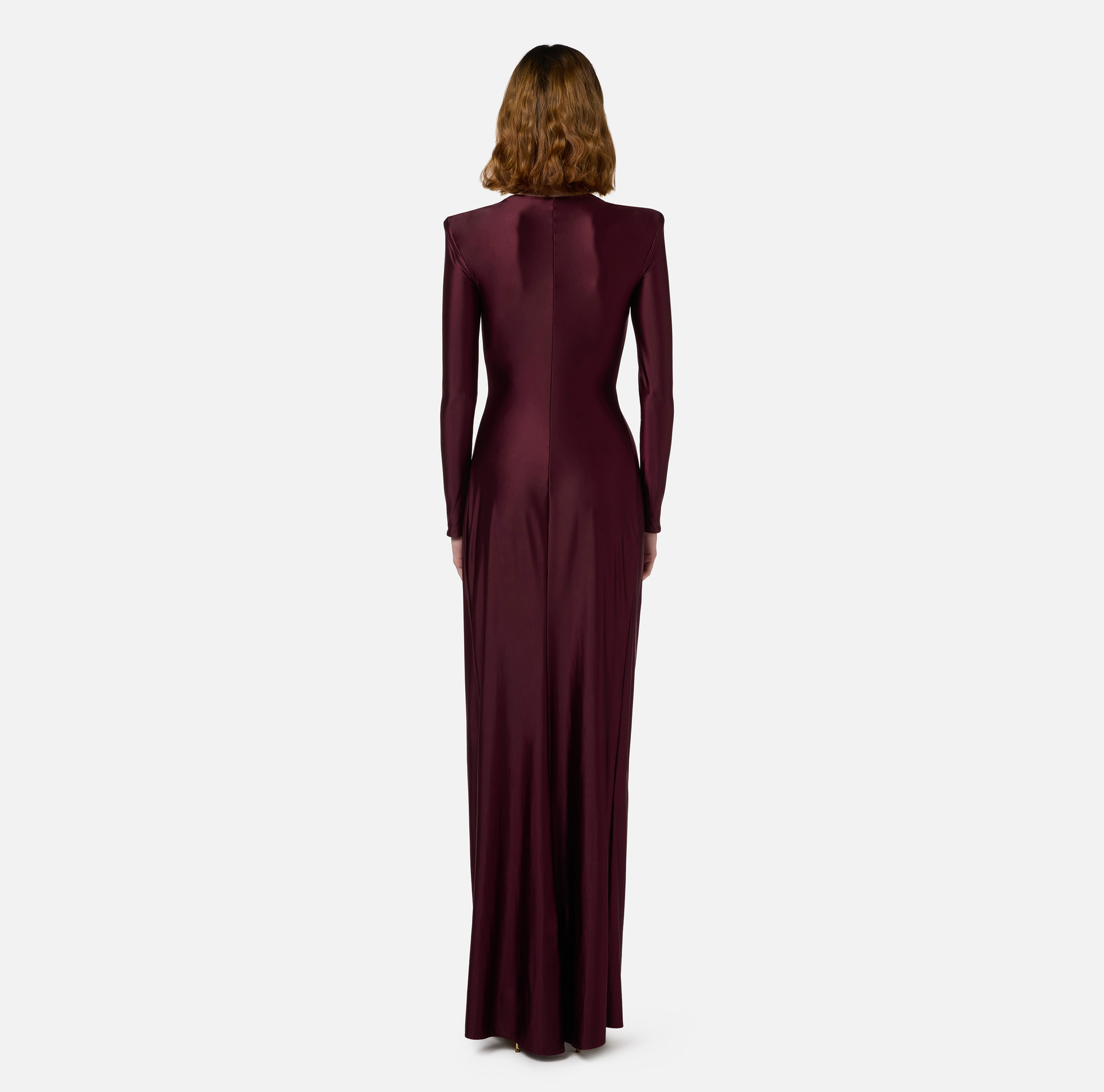Robe Red Carpet en lycra avec nœud et accessoire logo | Elisabetta Franchi® Outlet