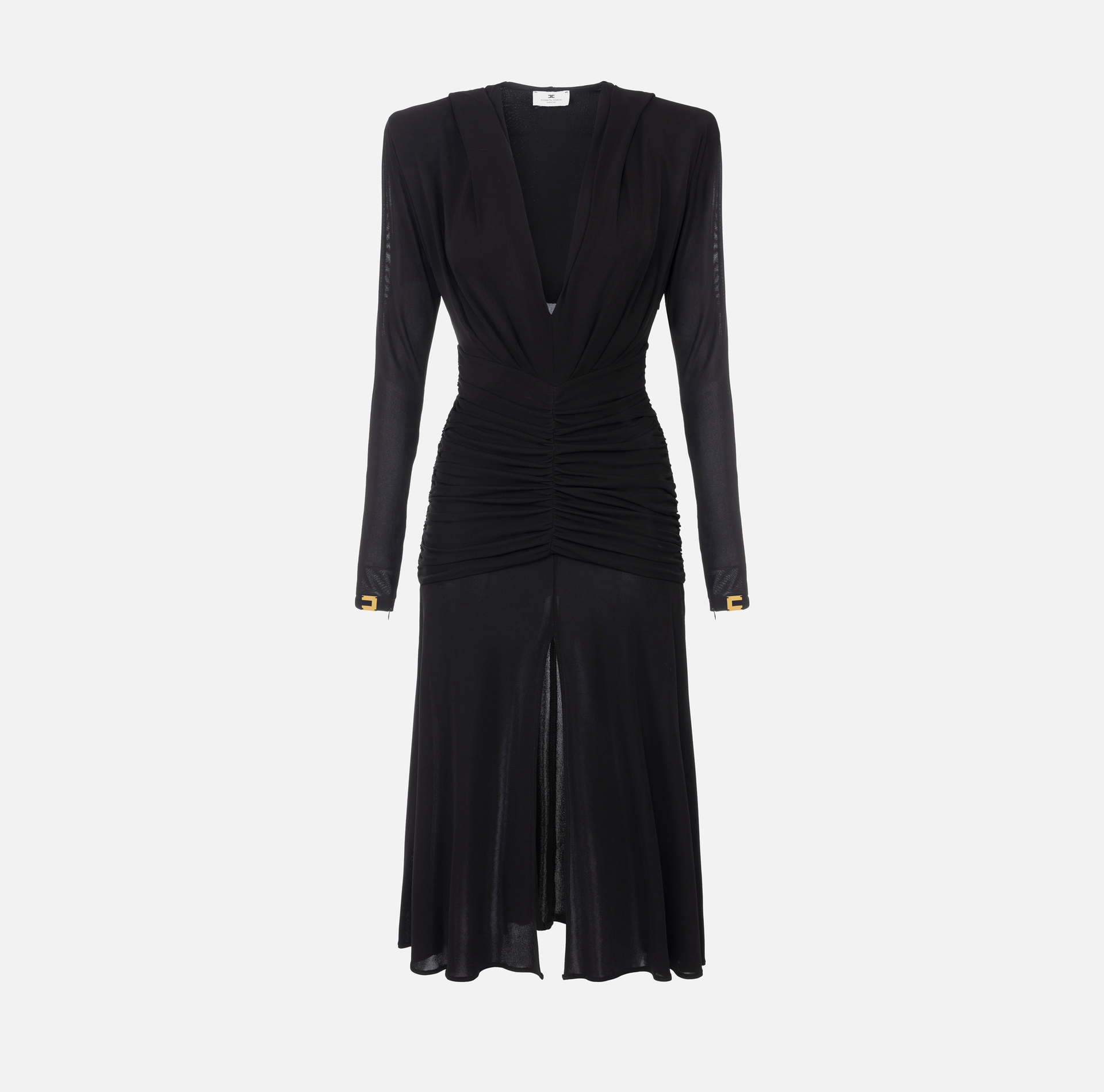 Jersey midi dress with hood | Elisabetta Franchi® Outlet