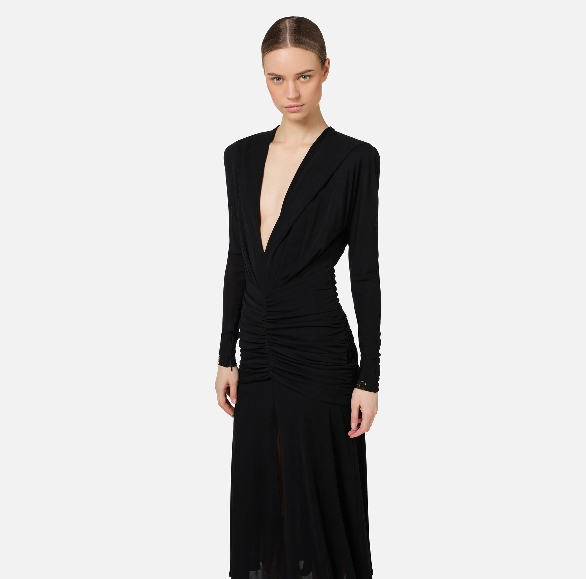 Robe midi en jersey avec capuche | Elisabetta Franchi® Outlet