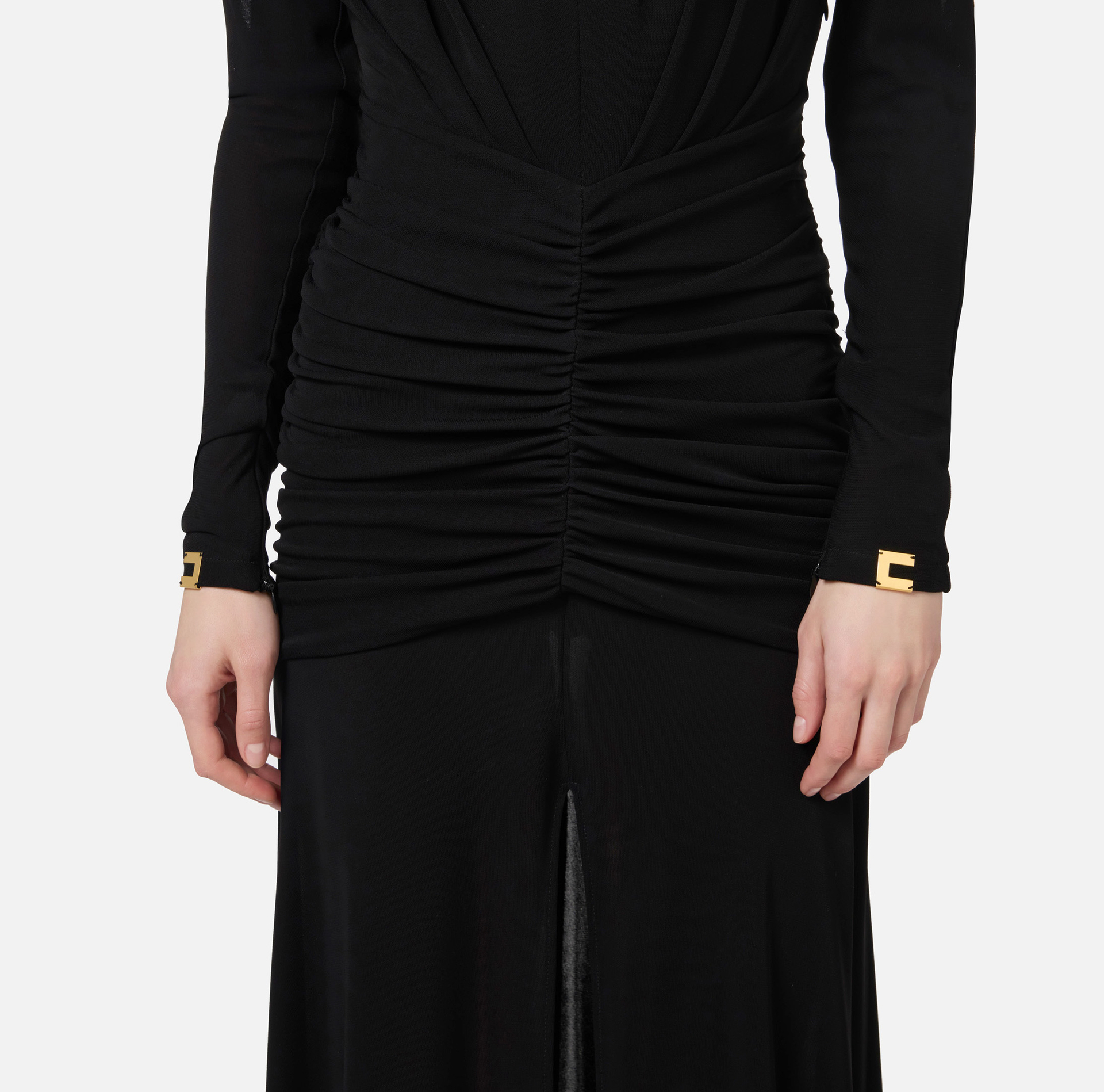 Robe midi en jersey avec capuche | Elisabetta Franchi® Outlet