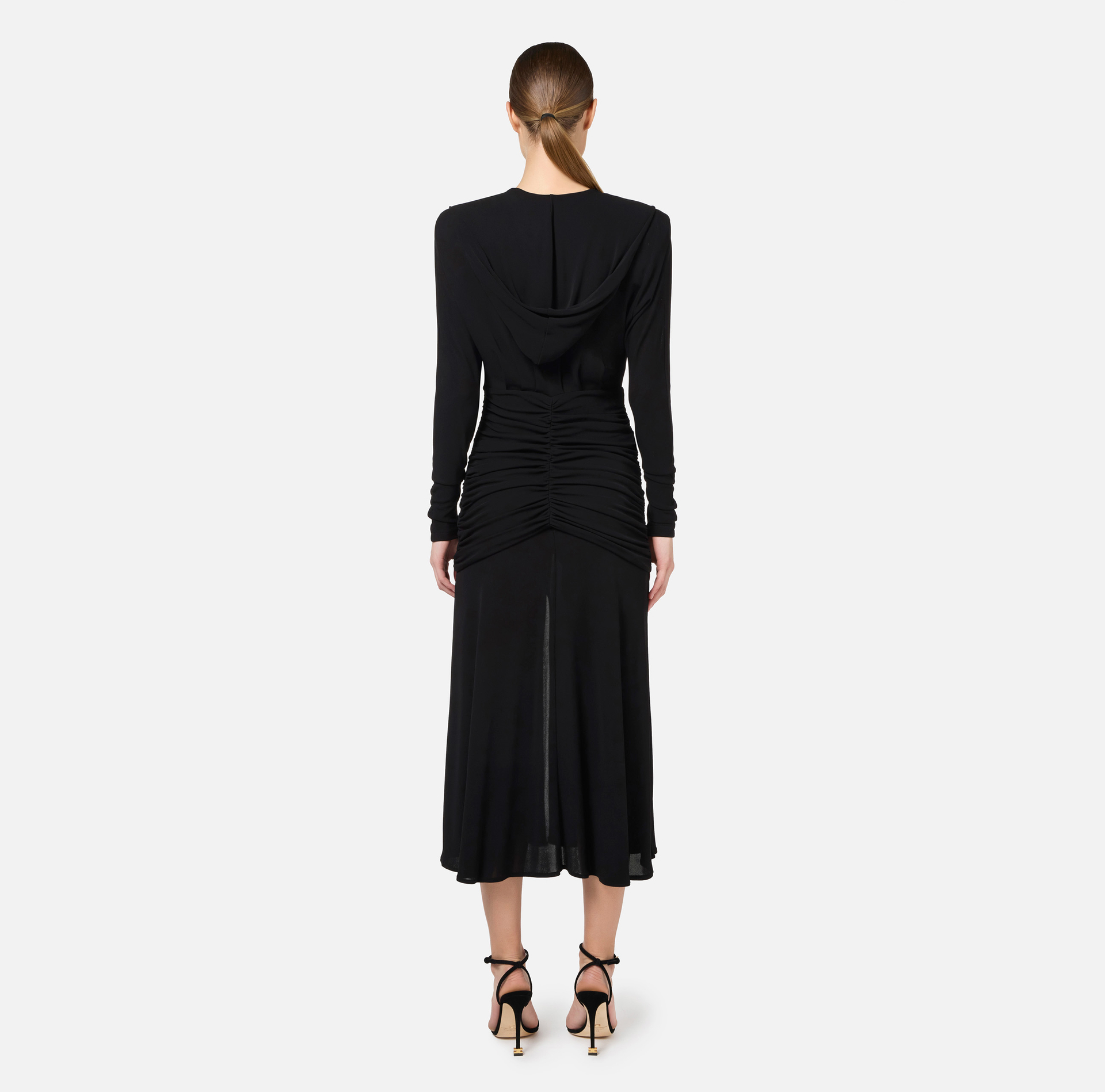 Robe midi en jersey avec capuche | Elisabetta Franchi® Outlet