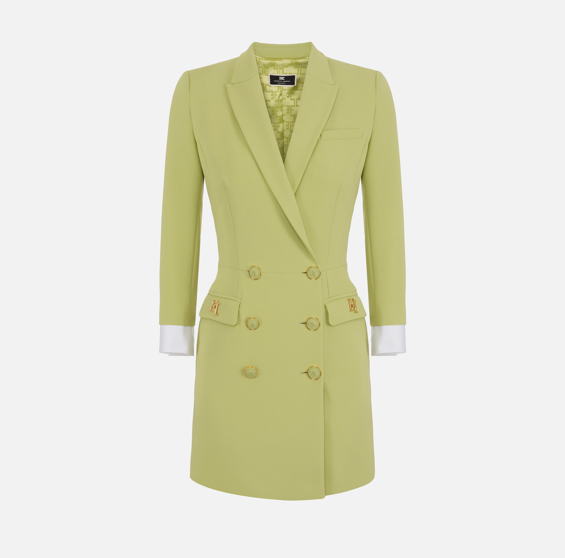 Robe manteau in crêpe stretch - Elisabetta Franchi® Outlet