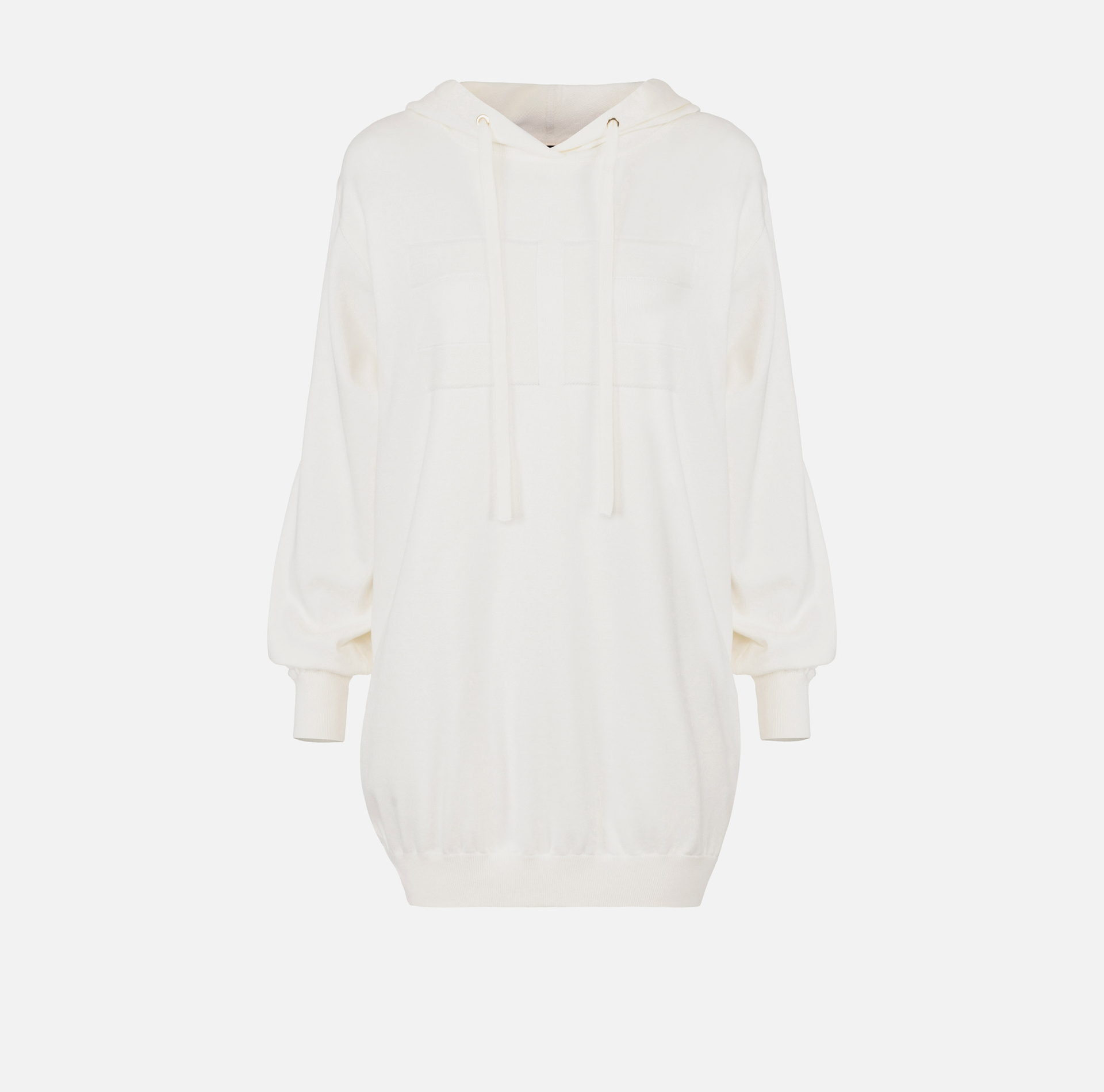 Robe sweat en viscose avec broderie logo | Elisabetta Franchi® Outlet