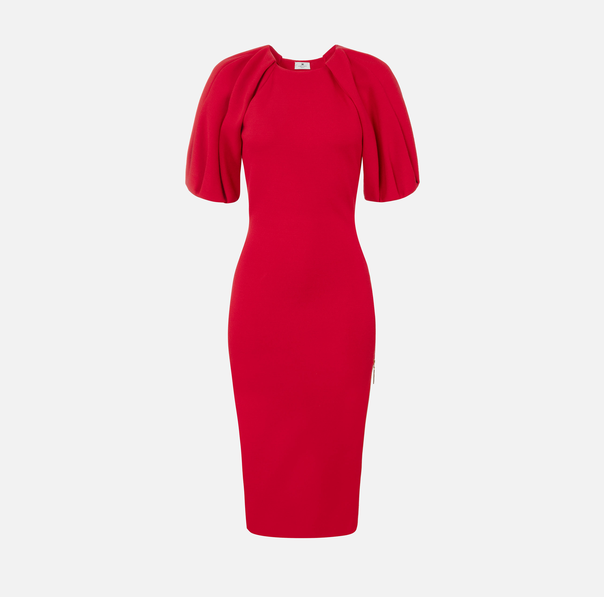 Viscose midi dress with zip detail | Elisabetta Franchi® Outlet
