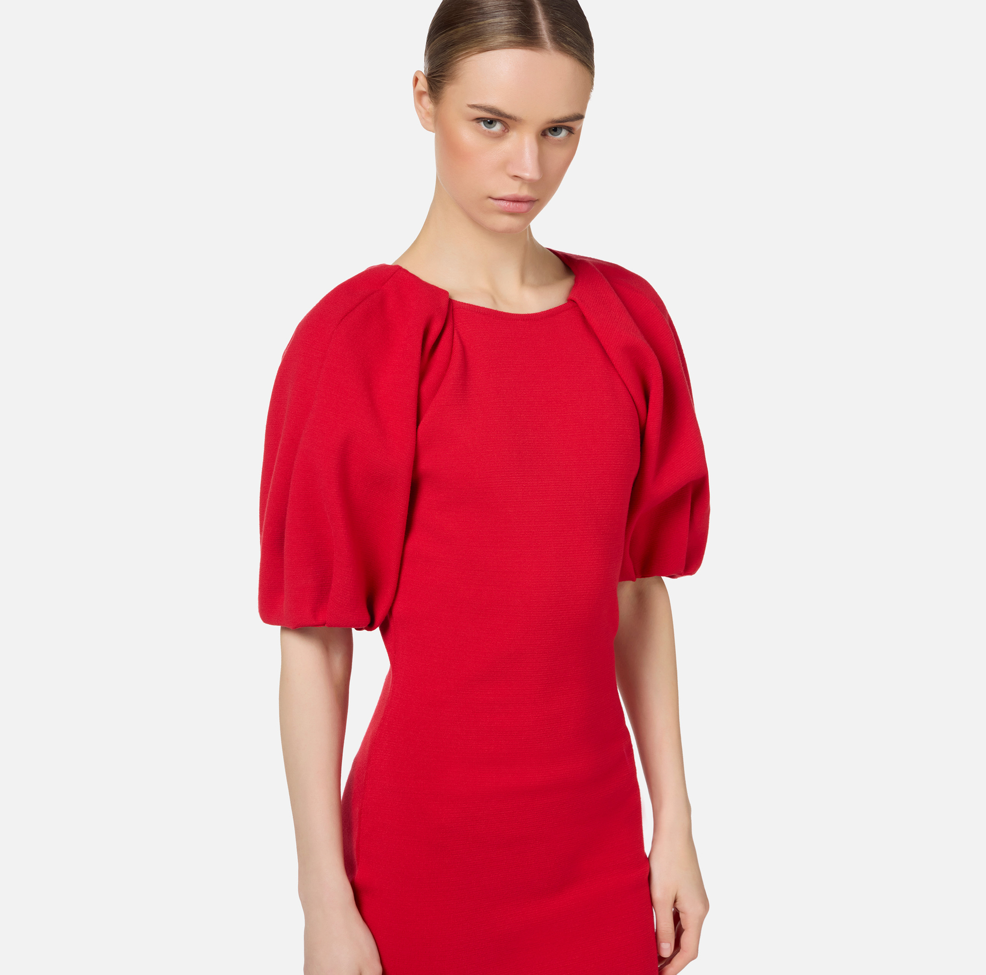 Viscose midi dress with zip detail | Elisabetta Franchi® Outlet