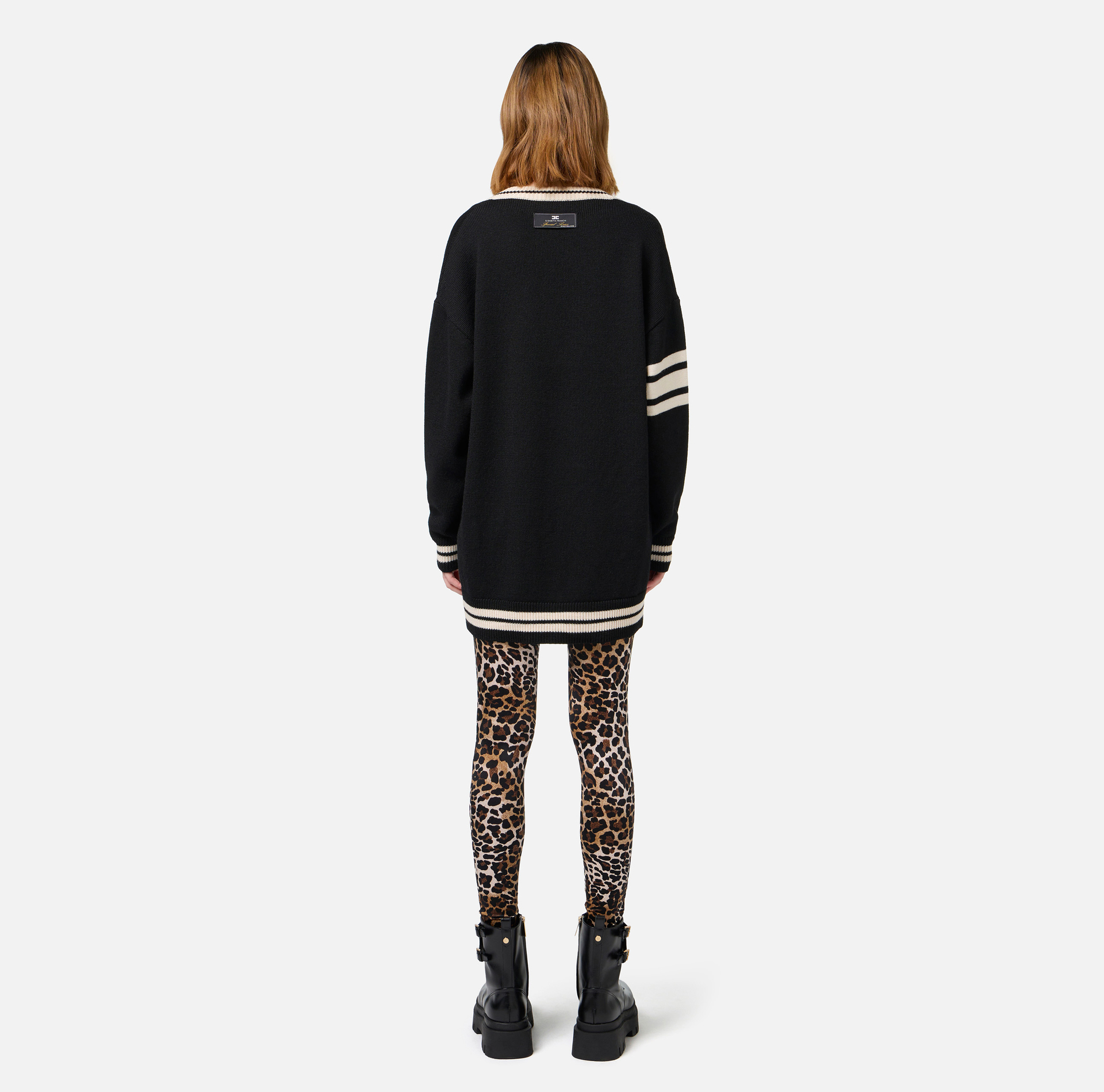 Minikleid aus Wolle im College-Stil | Elisabetta Franchi® Outlet
