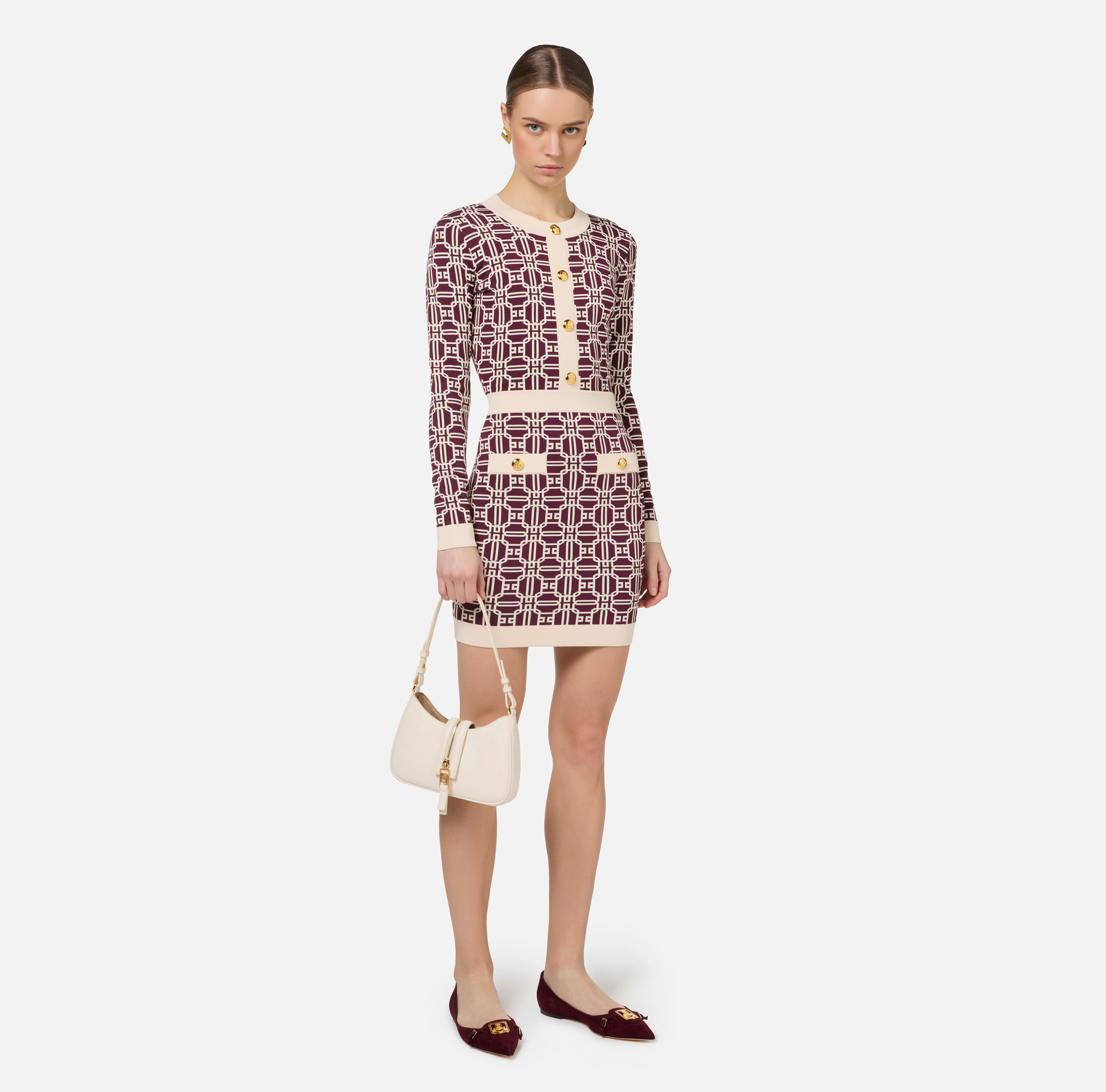 Mini-robe logo jacquard | Elisabetta Franchi® Outlet