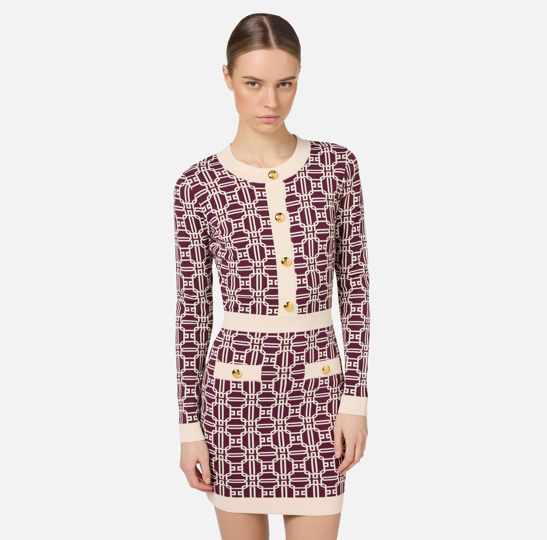 Mini-robe logo jacquard | Elisabetta Franchi® Outlet