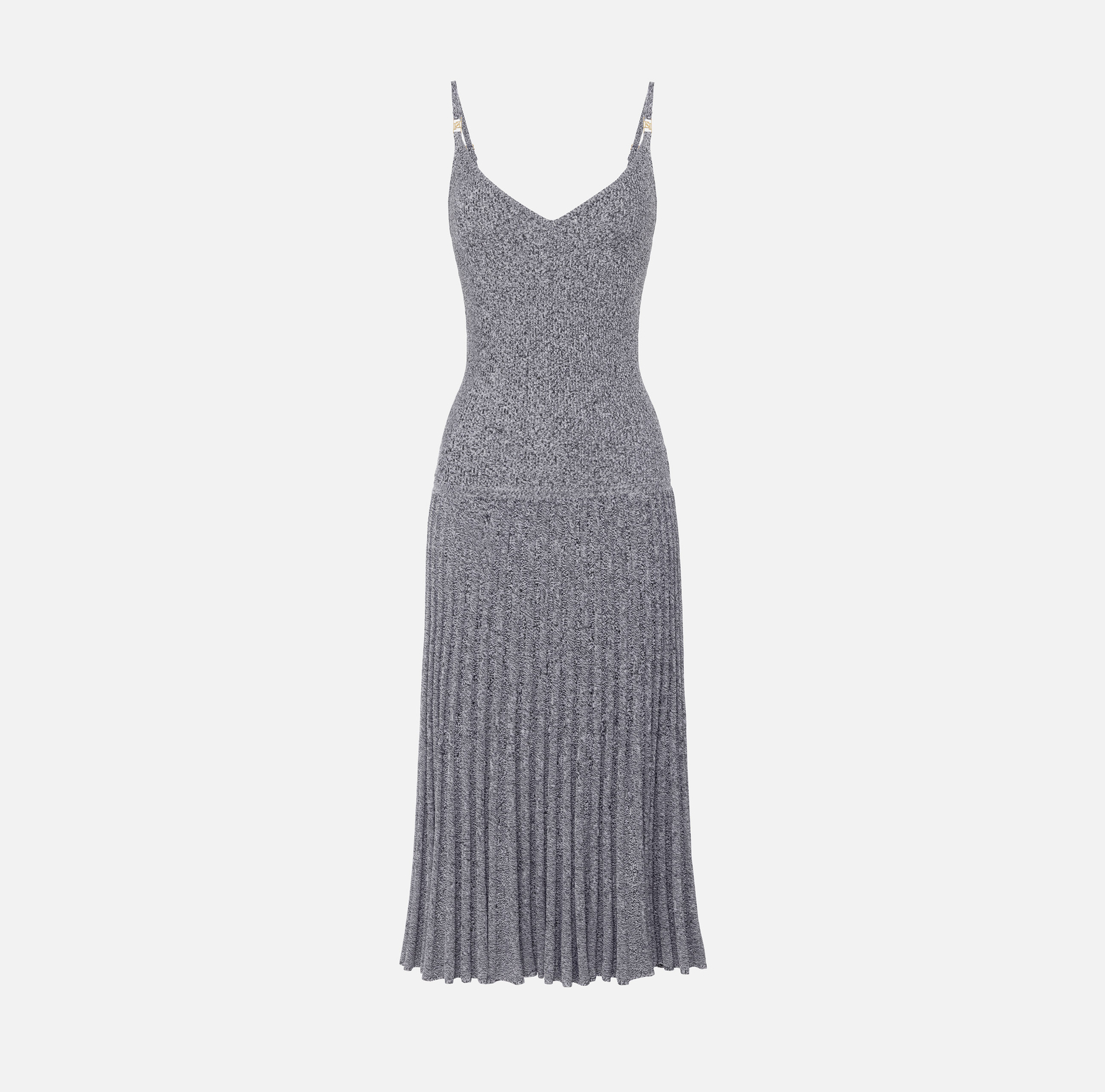 Abito midi in viscosa effetto plissé | Elisabetta Franchi® Outlet