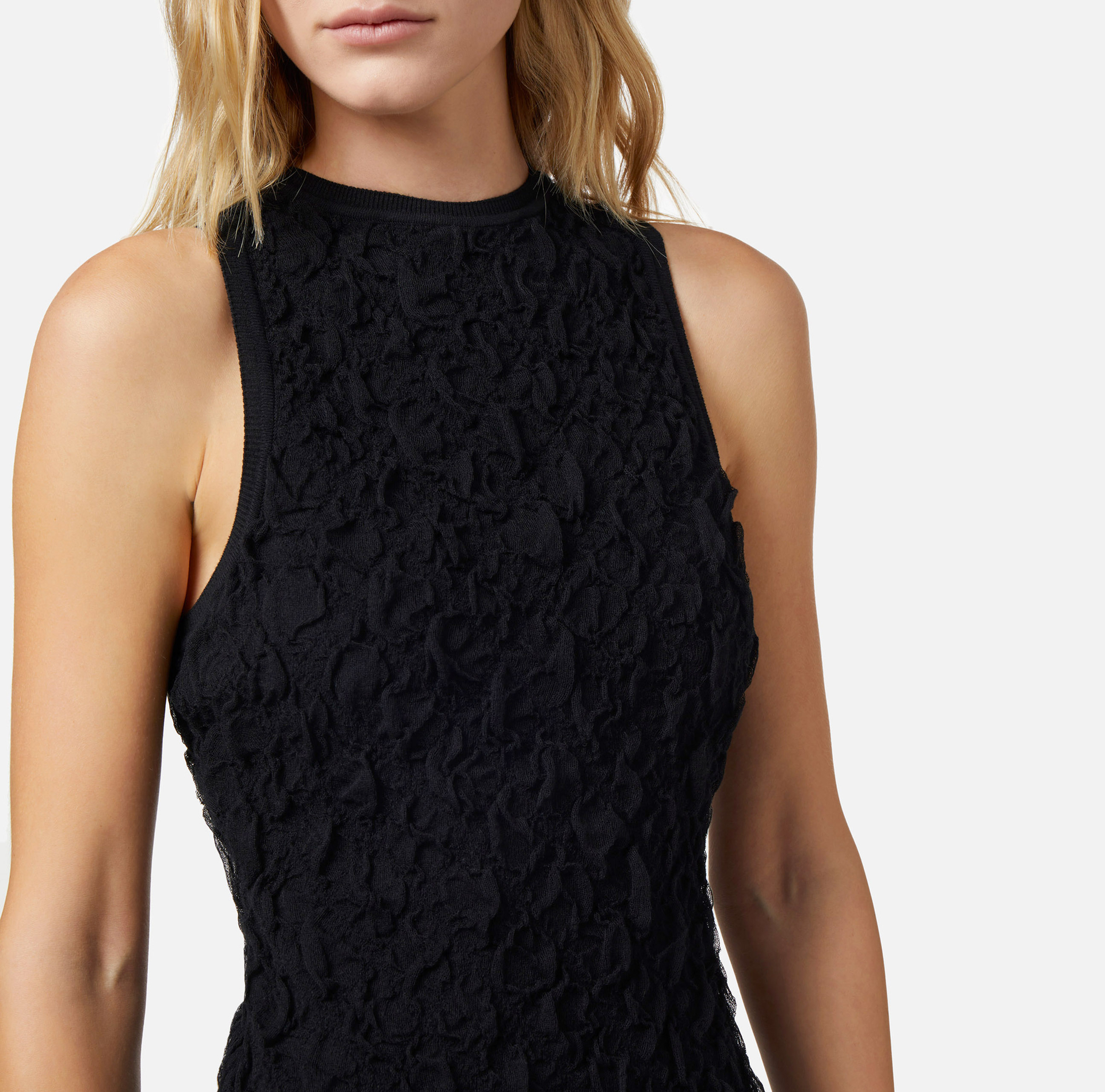 Embossed viscose mini-dress - Elisabetta Franchi® Outlet