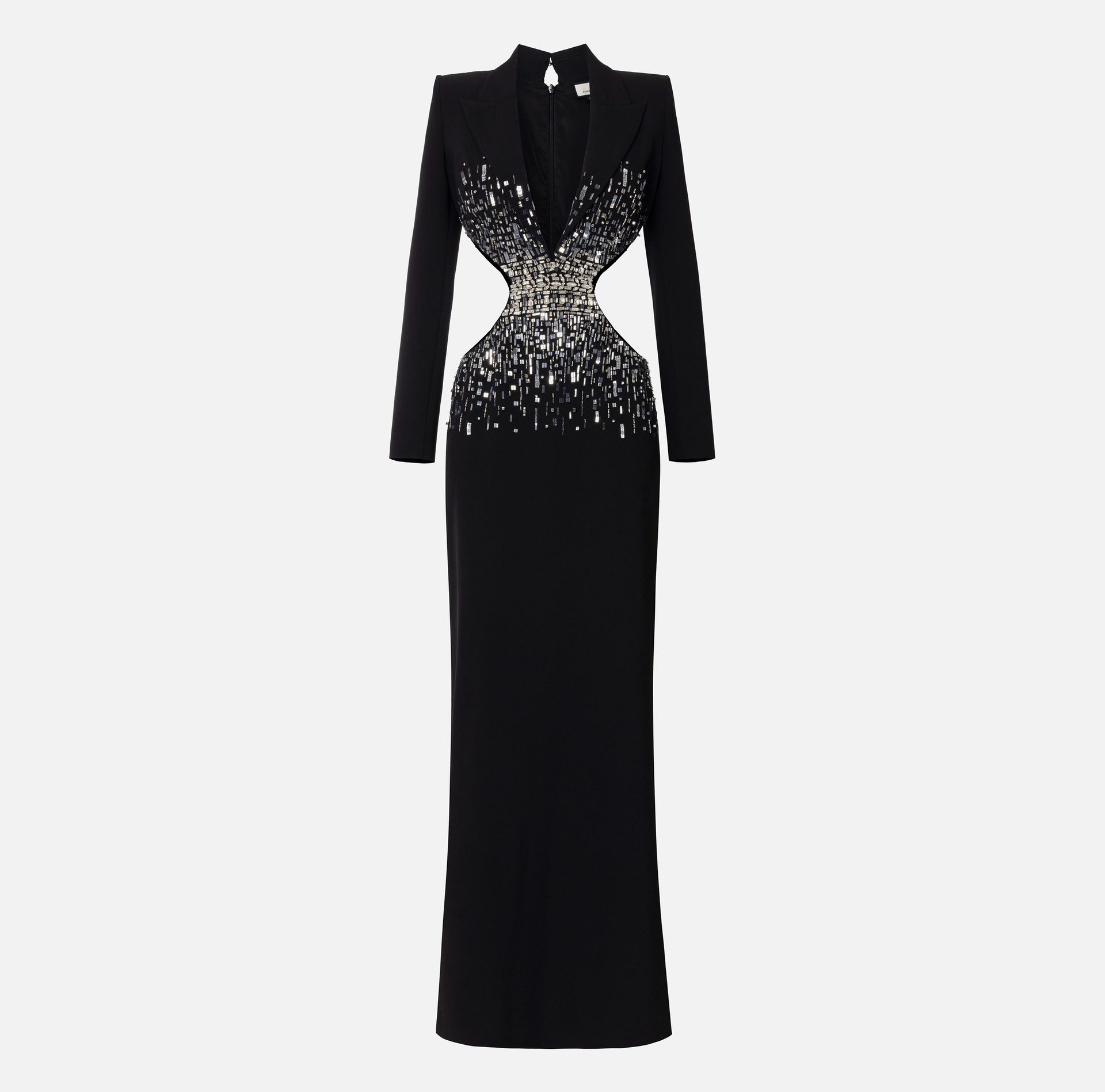 Red carper dress in crêpe fabric with cut-out and embroidery - Elisabetta Franchi® Outlet