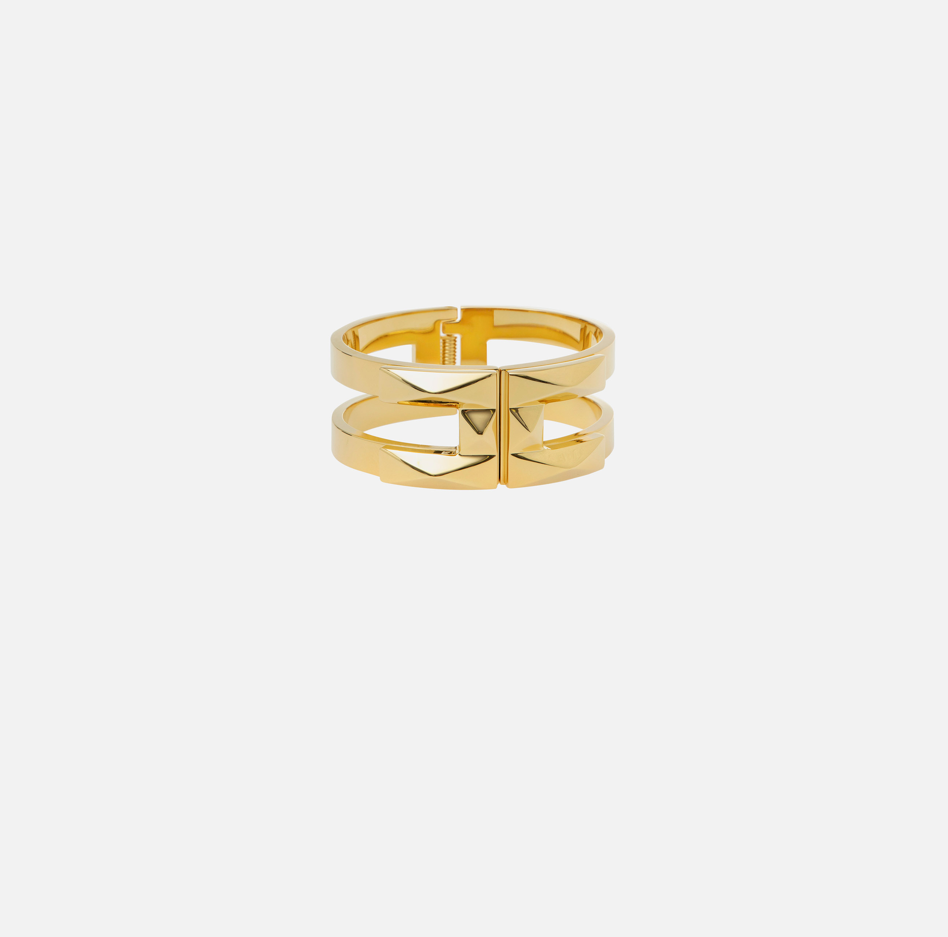 Golden metal rigid bracelet | Elisabetta Franchi® Outlet