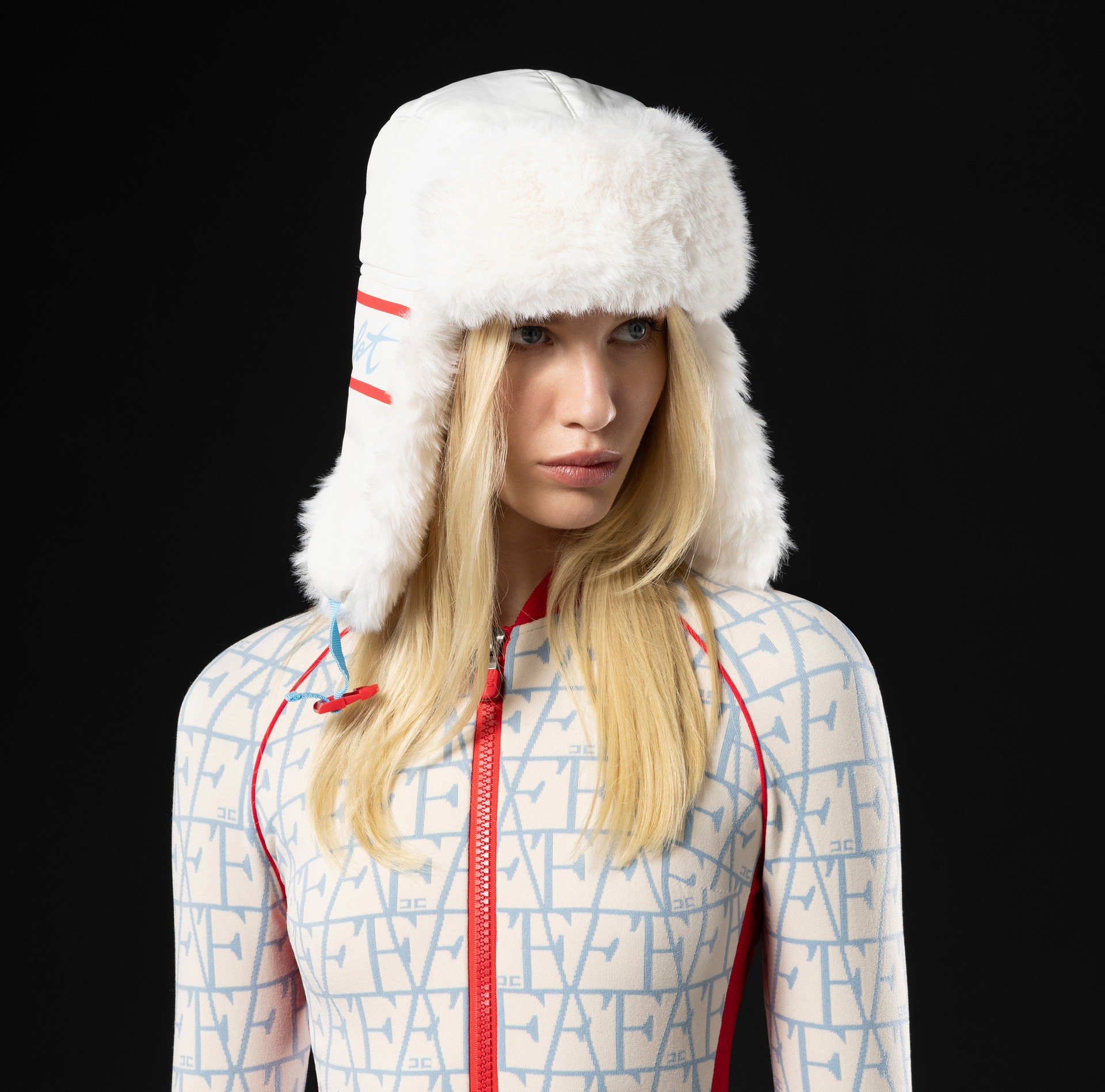 Chapka en nylon et shearling | Elisabetta Franchi® Outlet