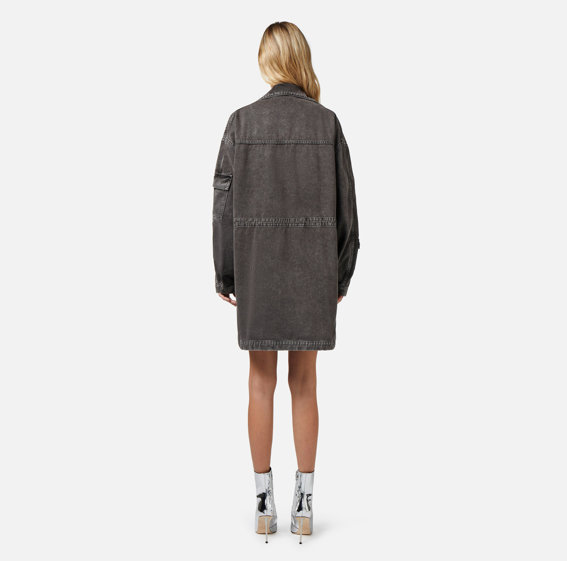 Parka over in denim | Elisabetta Franchi® Outlet