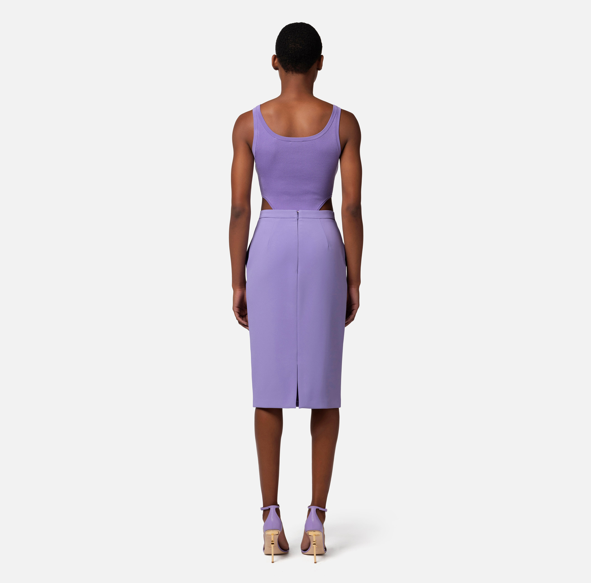 Body échancré en rayon côtelé - Elisabetta Franchi® Outlet