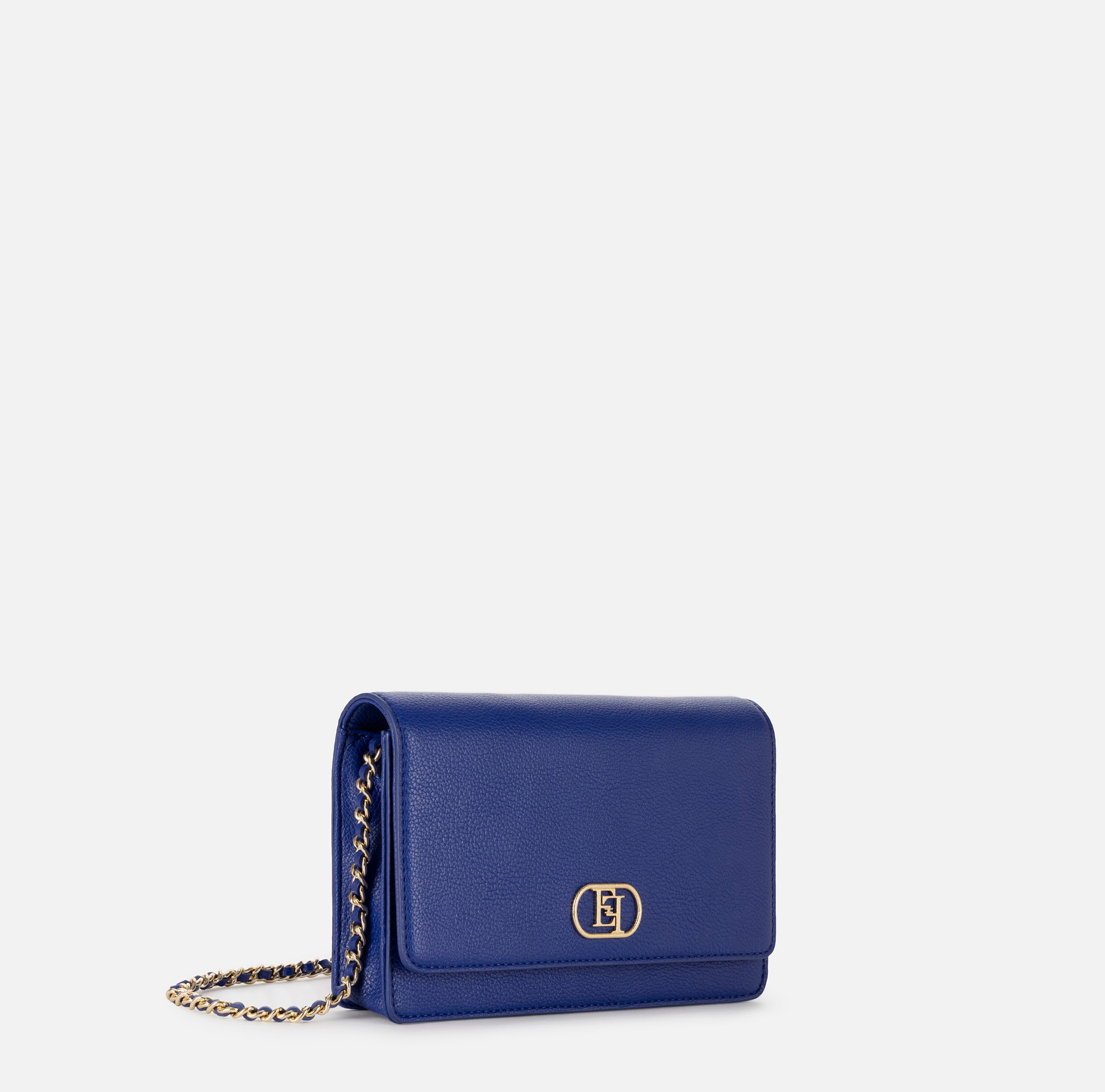 Shoulder bag with metal logo | Elisabetta Franchi® Outlet