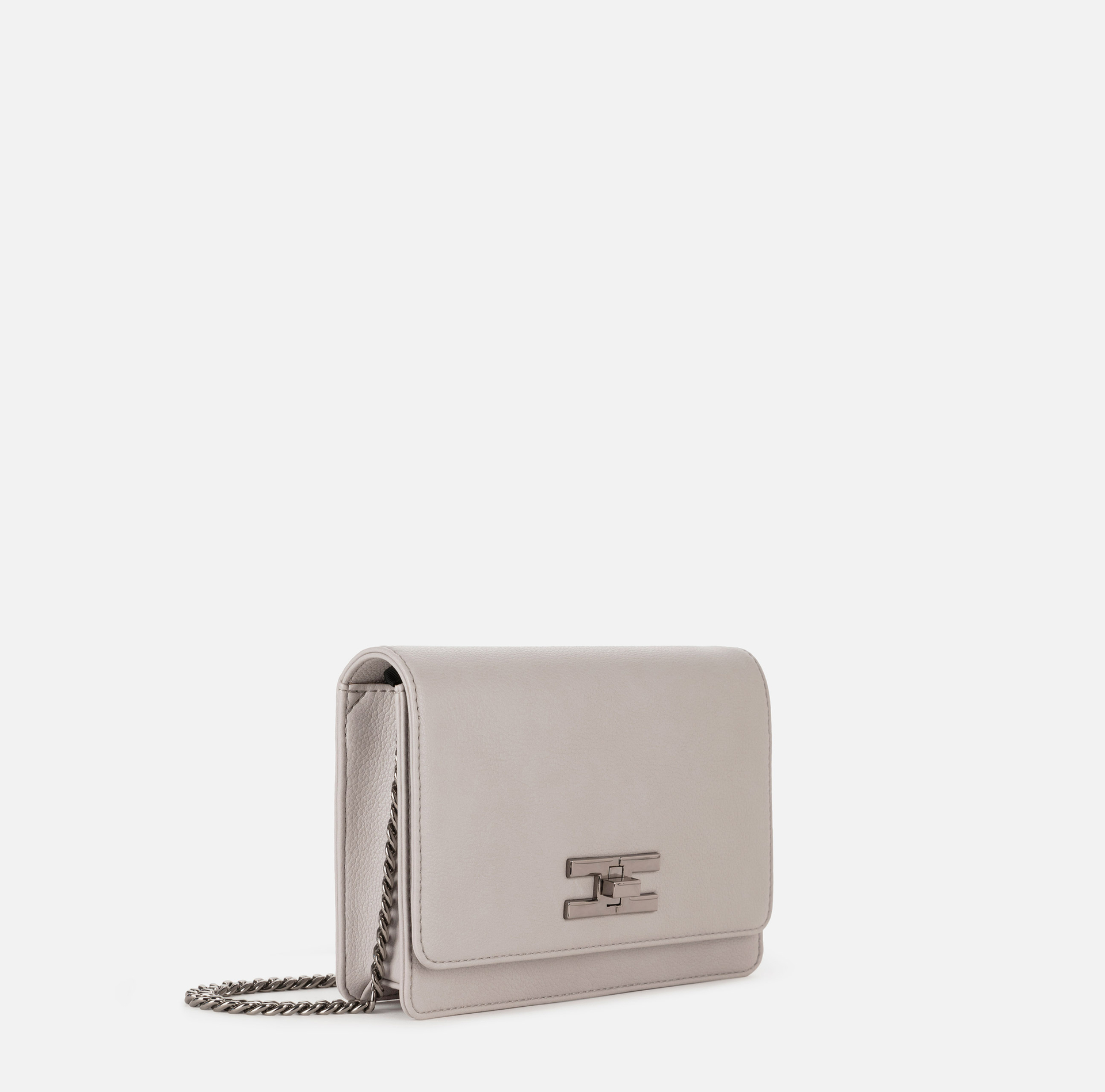 Shoulder bag with logoed turn-lock - Elisabetta Franchi® Outlet