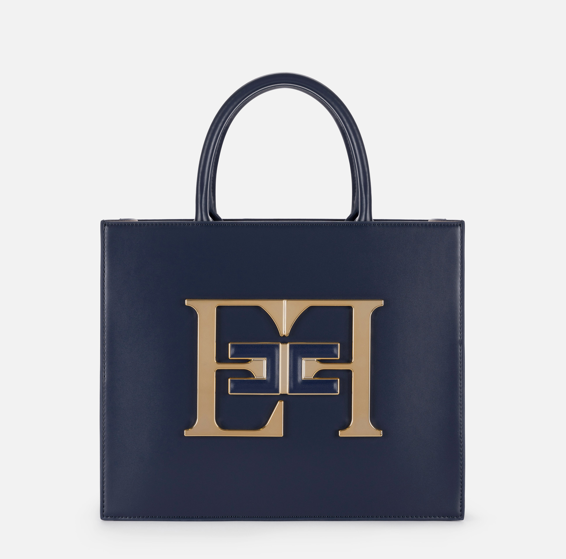 Borsa a mano media con logo | Elisabetta Franchi® Outlet