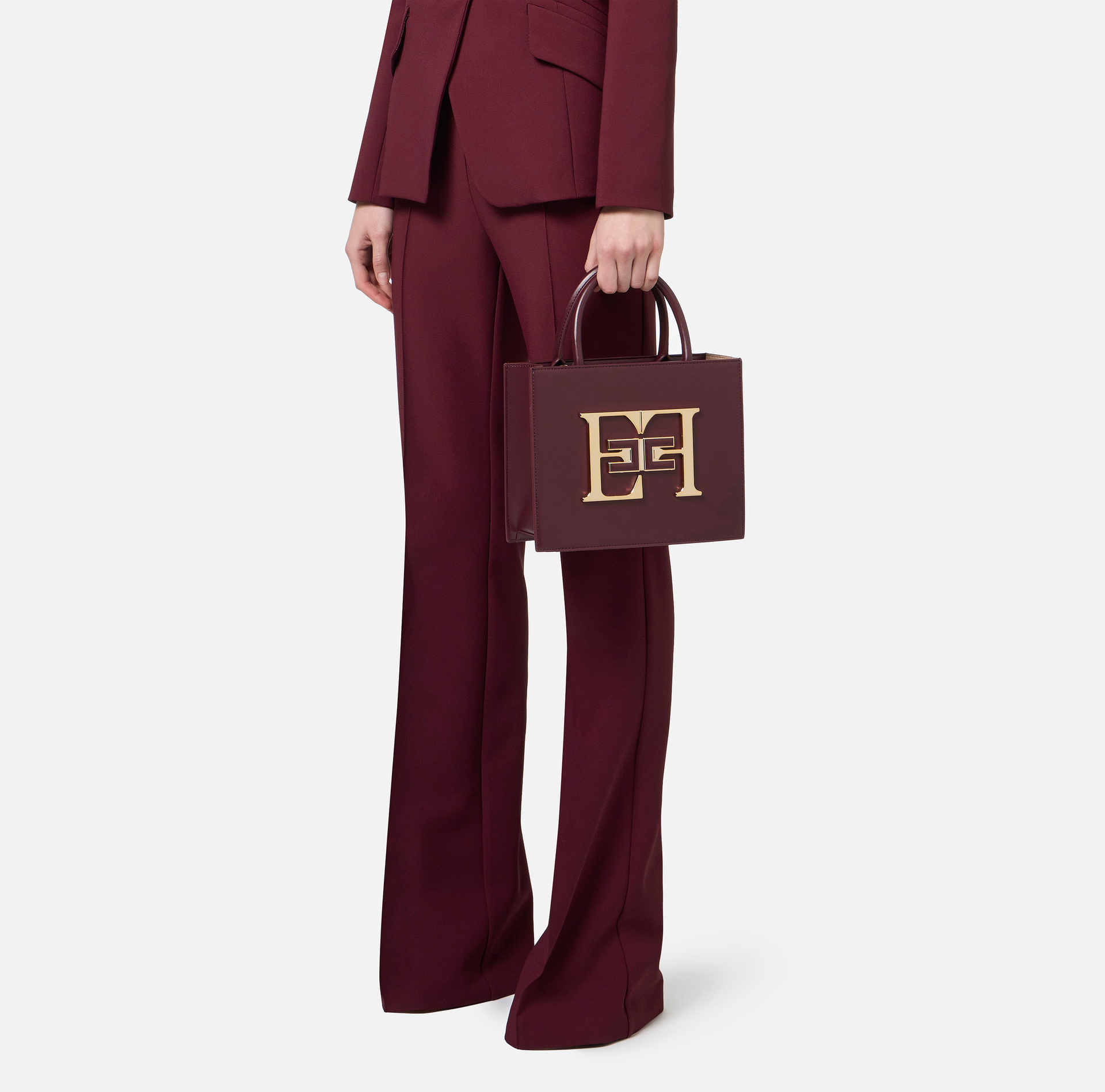 Sac à main de petite taille avec logo | Elisabetta Franchi® Outlet