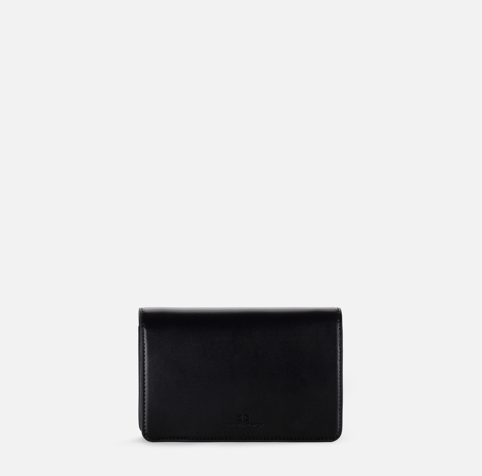 Borsa a tracolla con placca smaltata - Elisabetta Franchi® Outlet