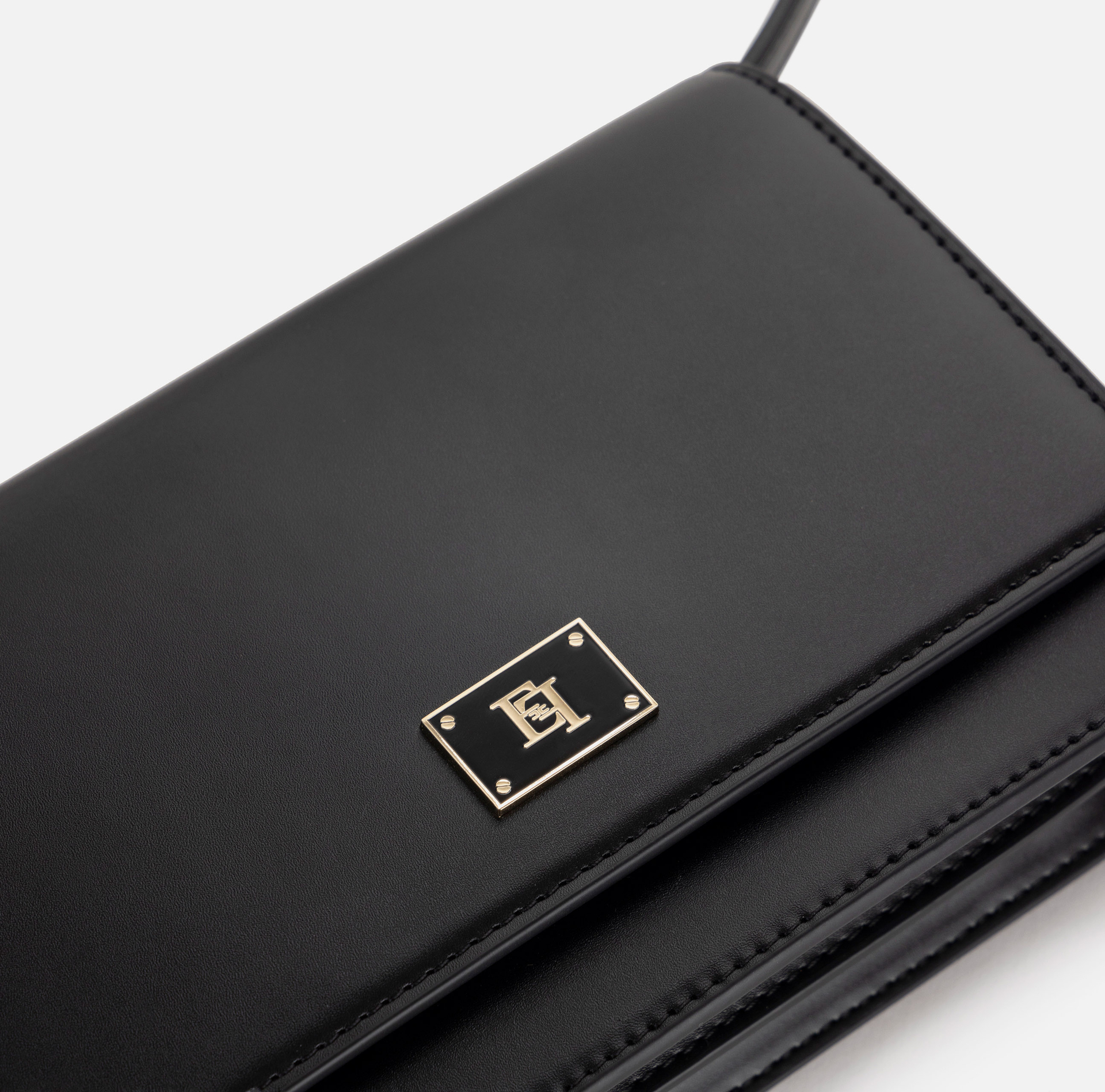 Borsa a tracolla con placca smaltata - Elisabetta Franchi® Outlet