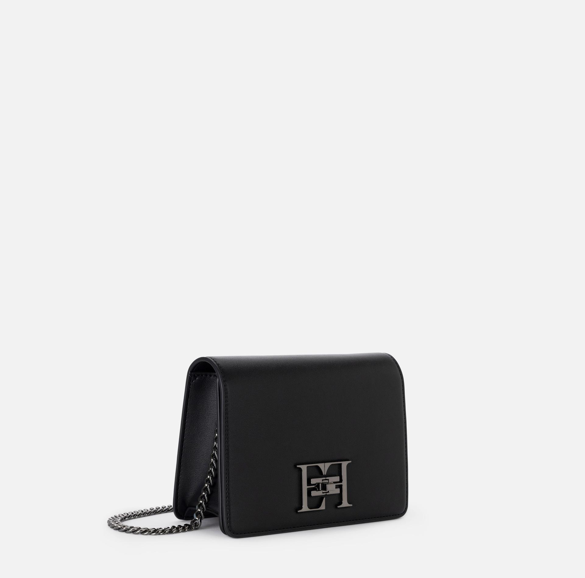 Shoulder bag with metal logo turn-lock | Elisabetta Franchi® Outlet