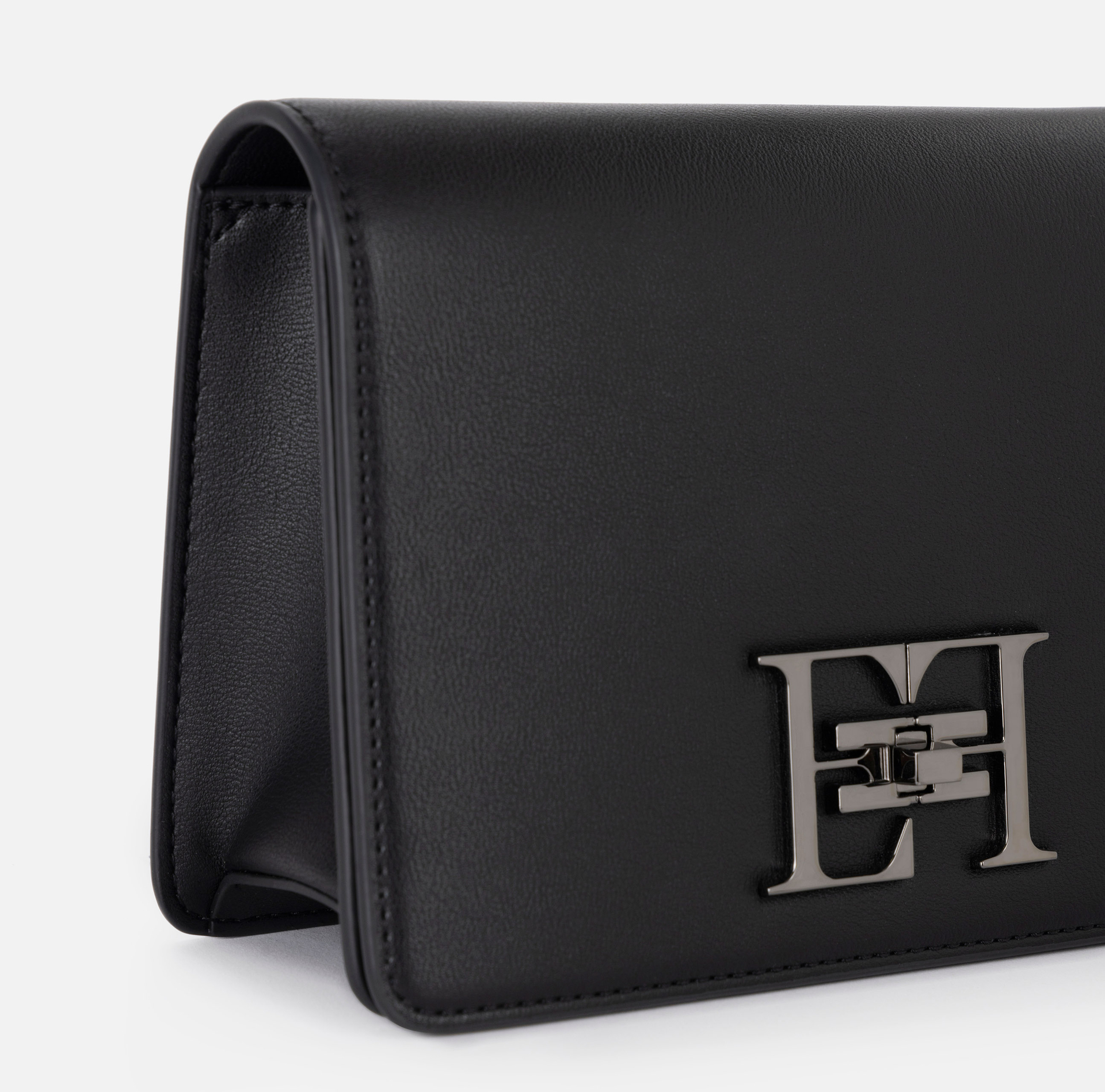 Shoulder bag with metal logo turn-lock | Elisabetta Franchi® Outlet
