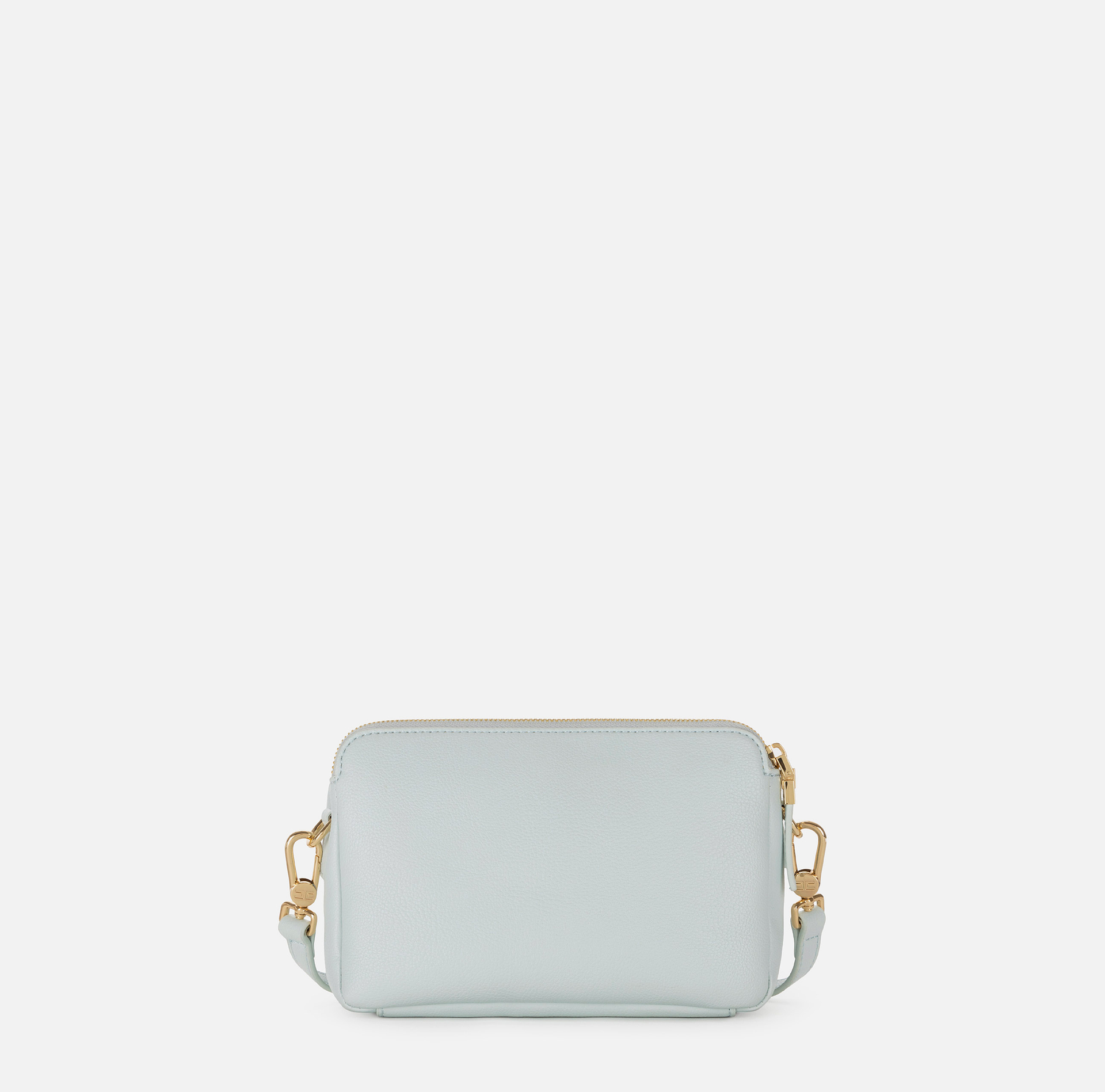 Camera bag with pocket and metal logo - Elisabetta Franchi® Outlet