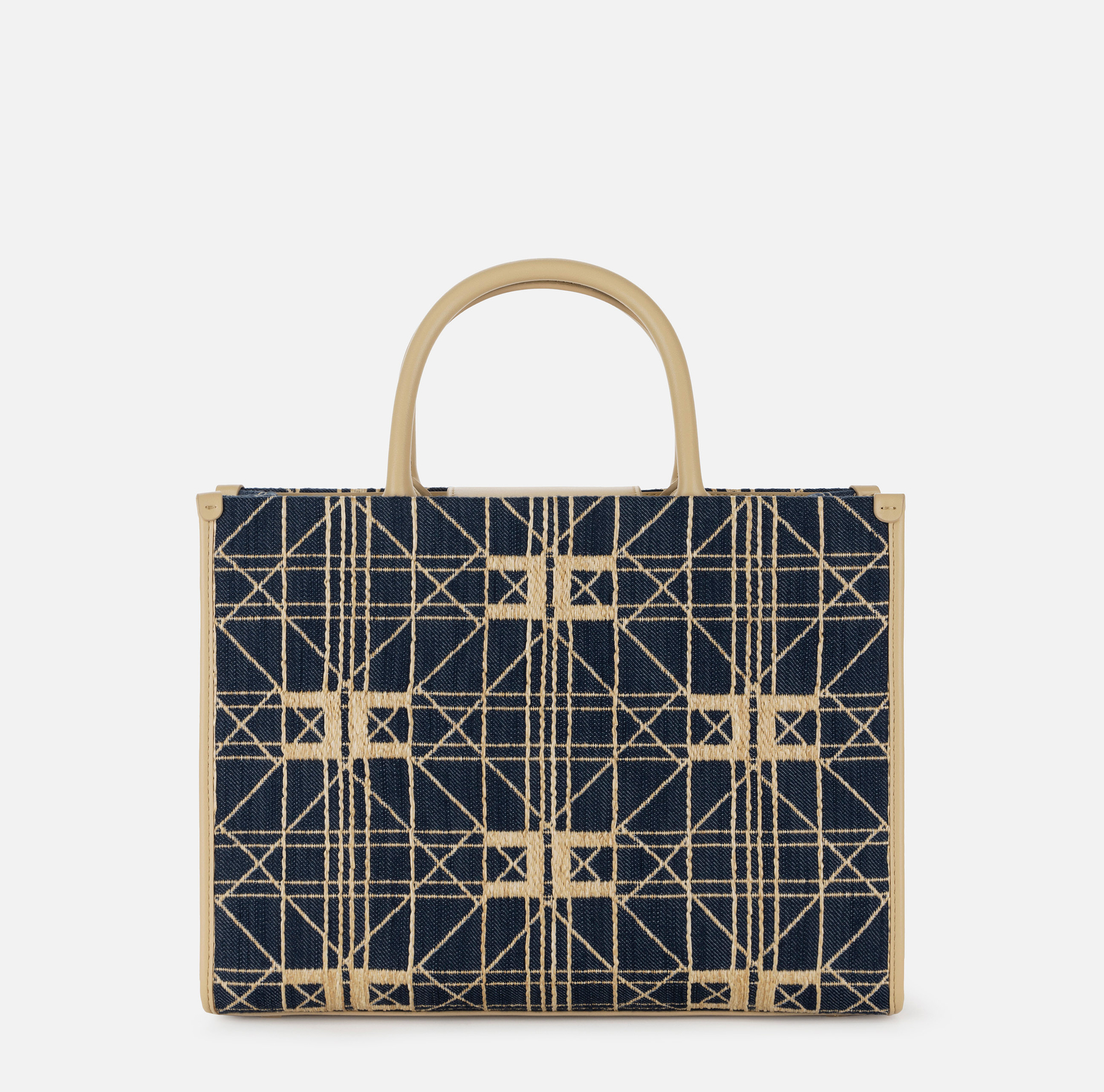 Sac shopper de taille moyenne en raphia - Elisabetta Franchi® Outlet