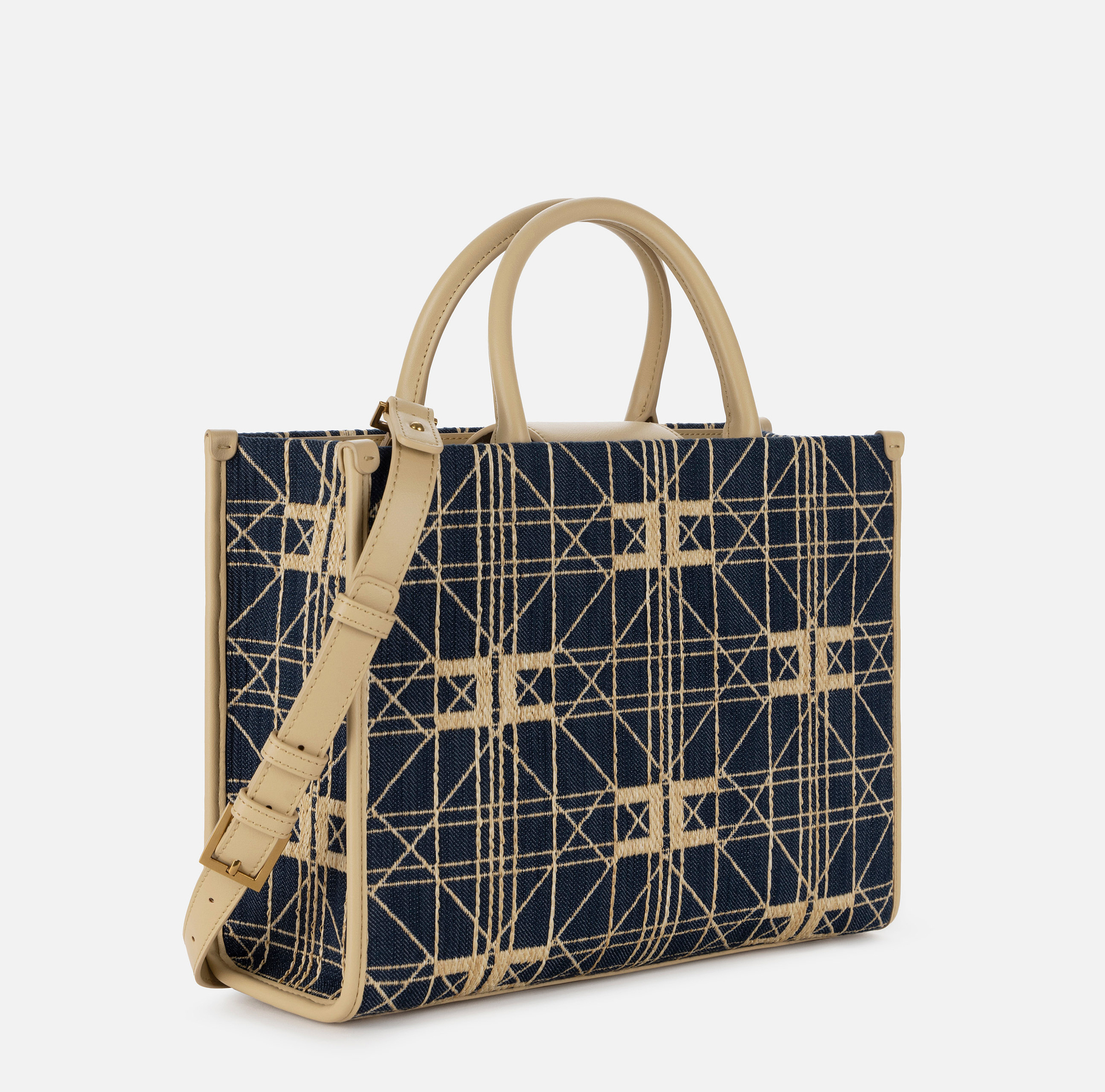 Sac shopper de taille moyenne en raphia - Elisabetta Franchi® Outlet