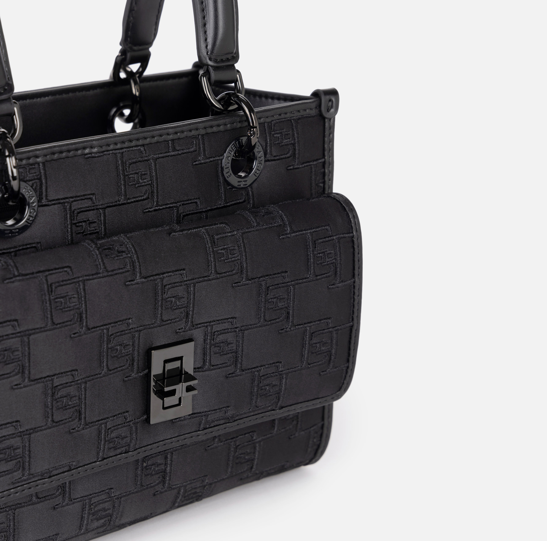 Sac à main de petite taille avec logo gaufré | Elisabetta Franchi® Outlet