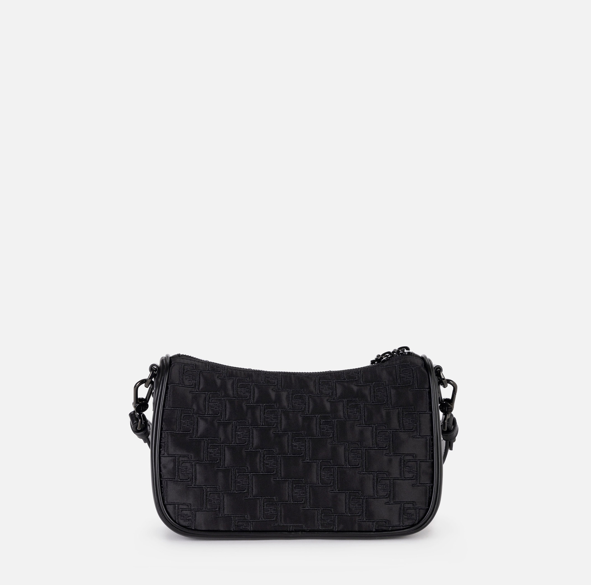 Small shoulder bag in embroidered satin | Elisabetta Franchi® Outlet