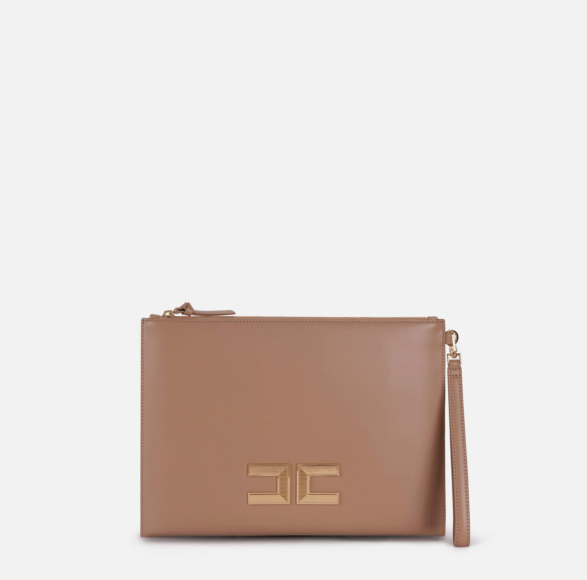 Bag with crocodile print and logo detail | Elisabetta Franchi® Outlet