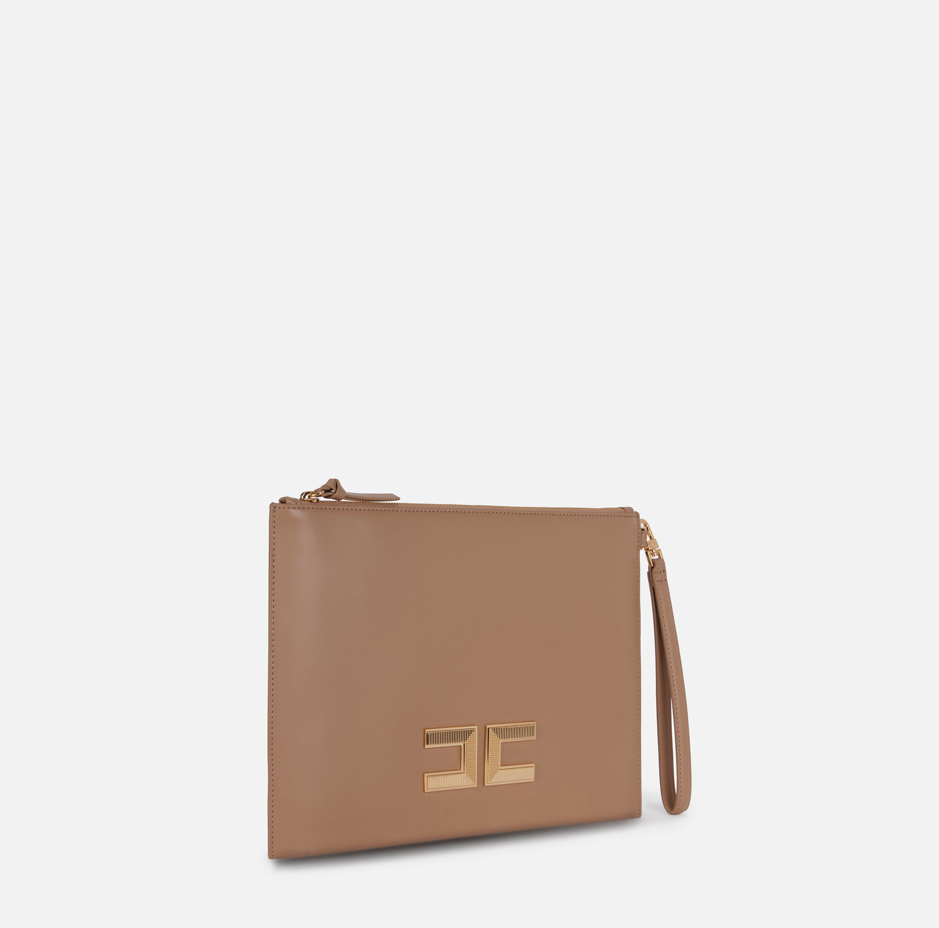 Bag with crocodile print and logo detail | Elisabetta Franchi® Outlet