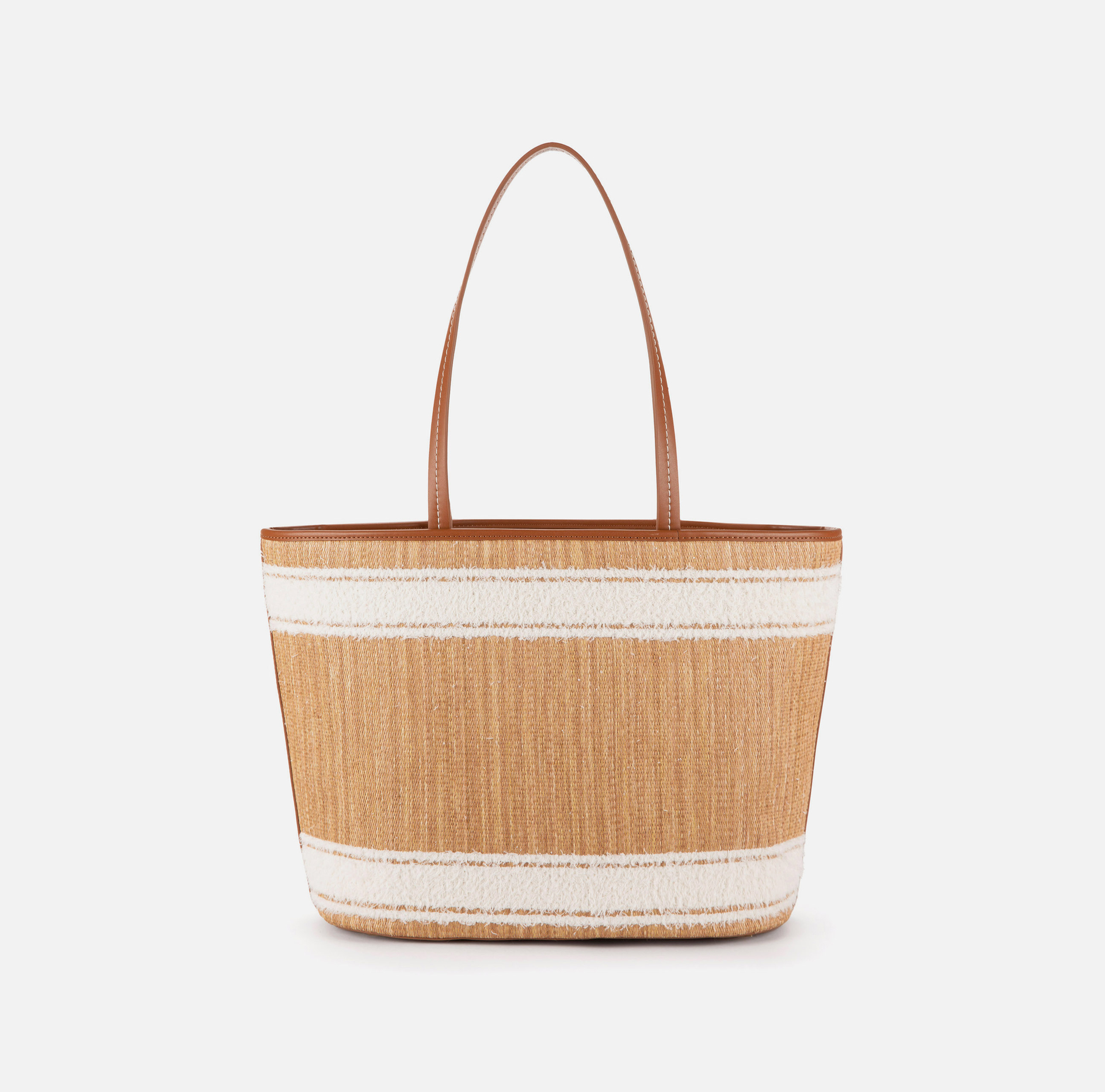 Large east-west raffia shopper bag - Elisabetta Franchi® Outlet