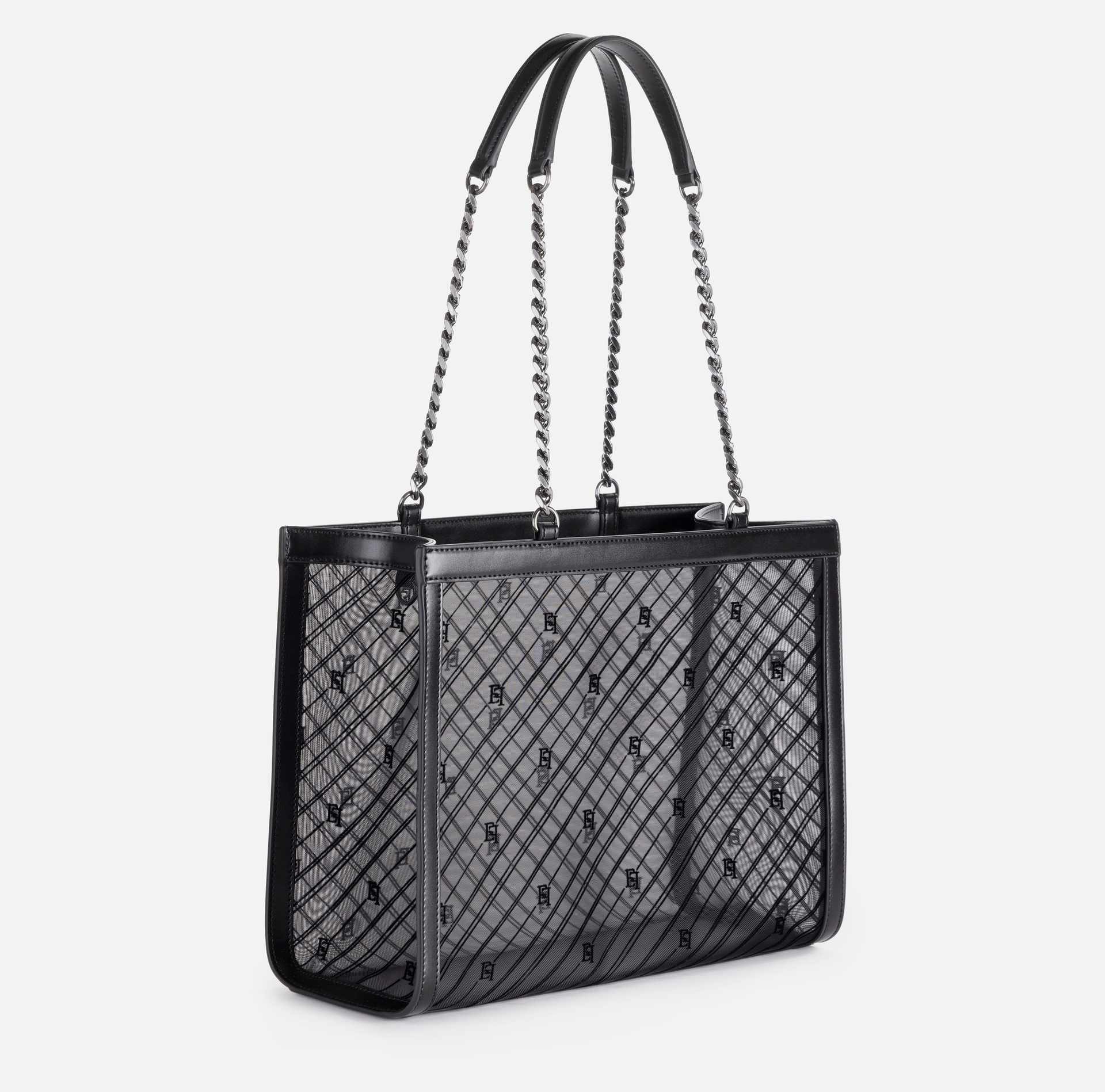 Sac shopper de grande taille effet filet | Elisabetta Franchi® Outlet