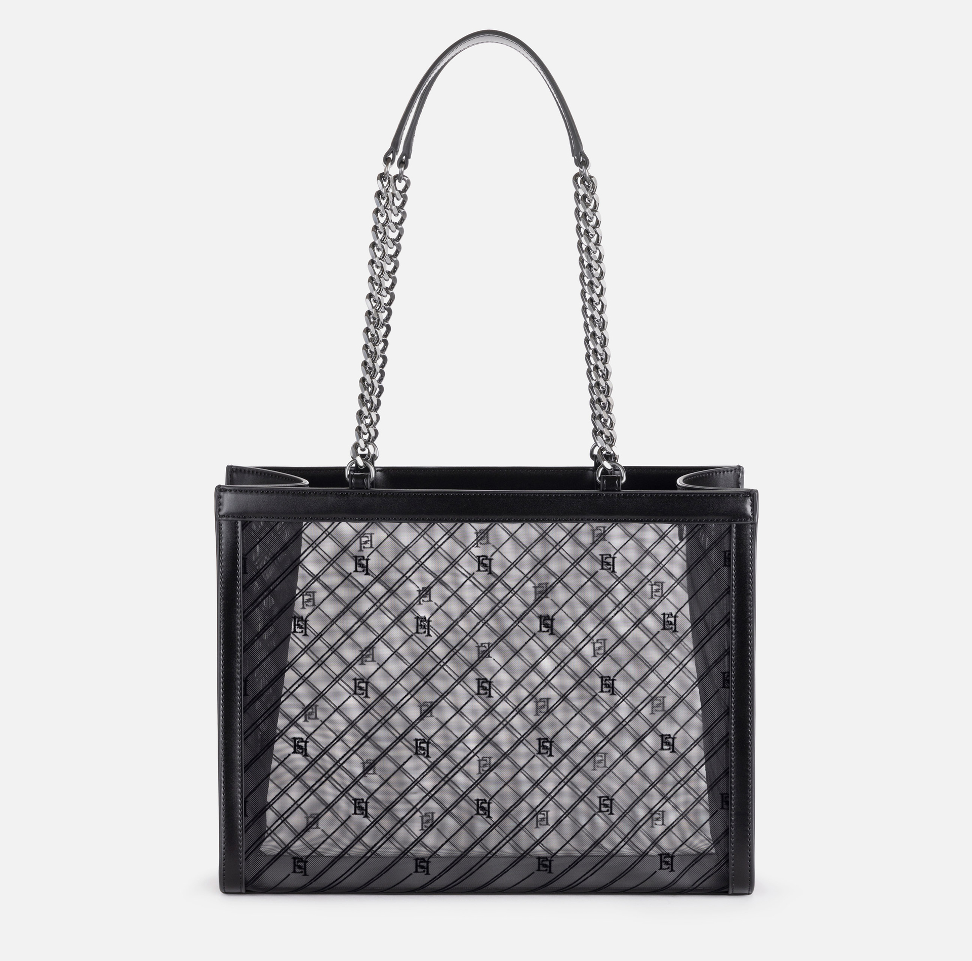Sac shopper de grande taille effet filet | Elisabetta Franchi® Outlet