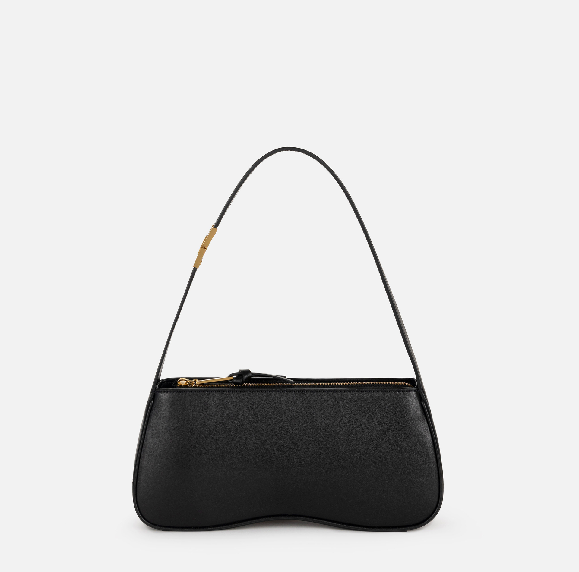 Medium hobo bag in shiny Nappa leather | Elisabetta Franchi® Outlet